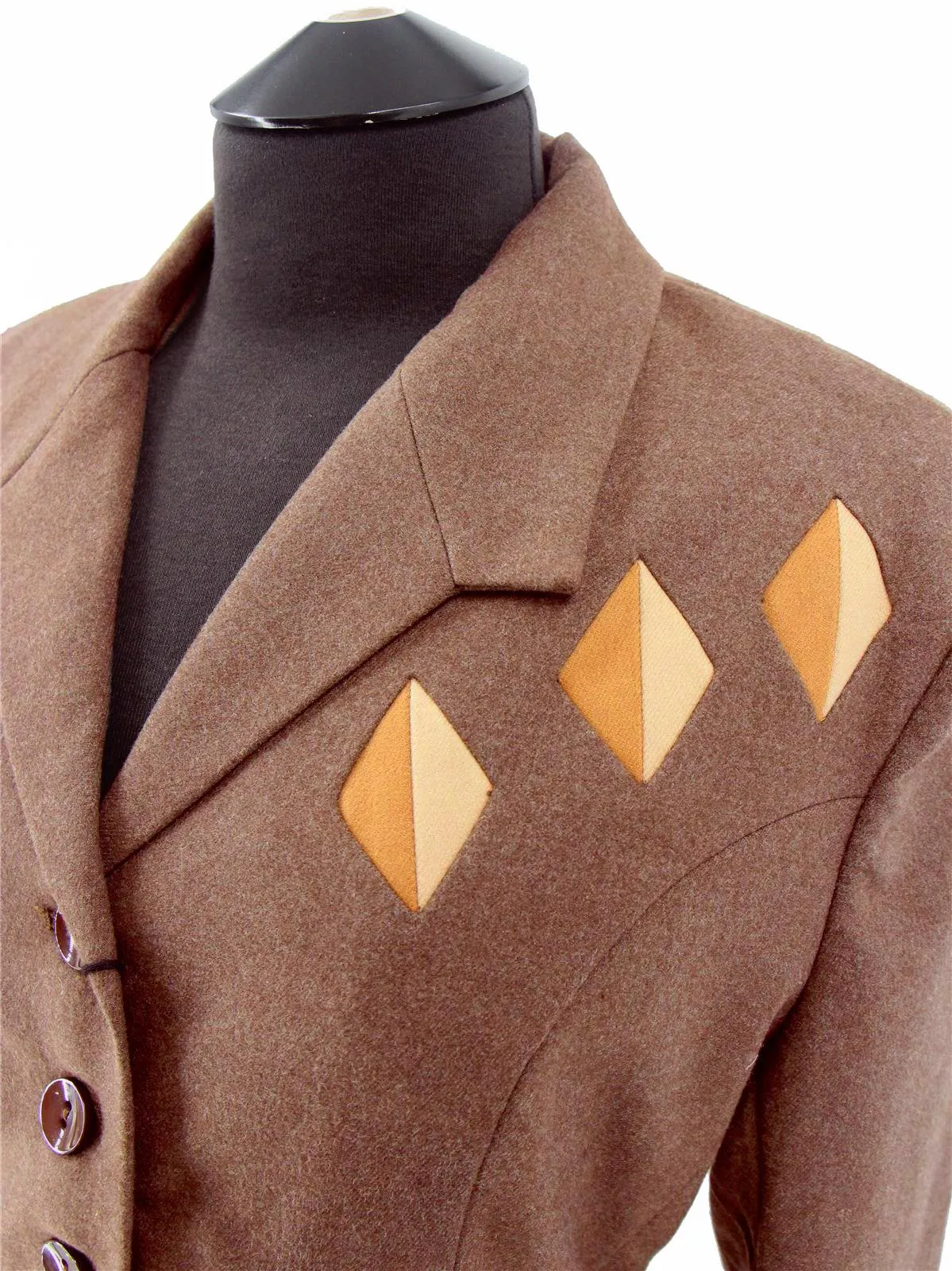 1940s Vintage Majestic Skirt Suit in Quail Brown