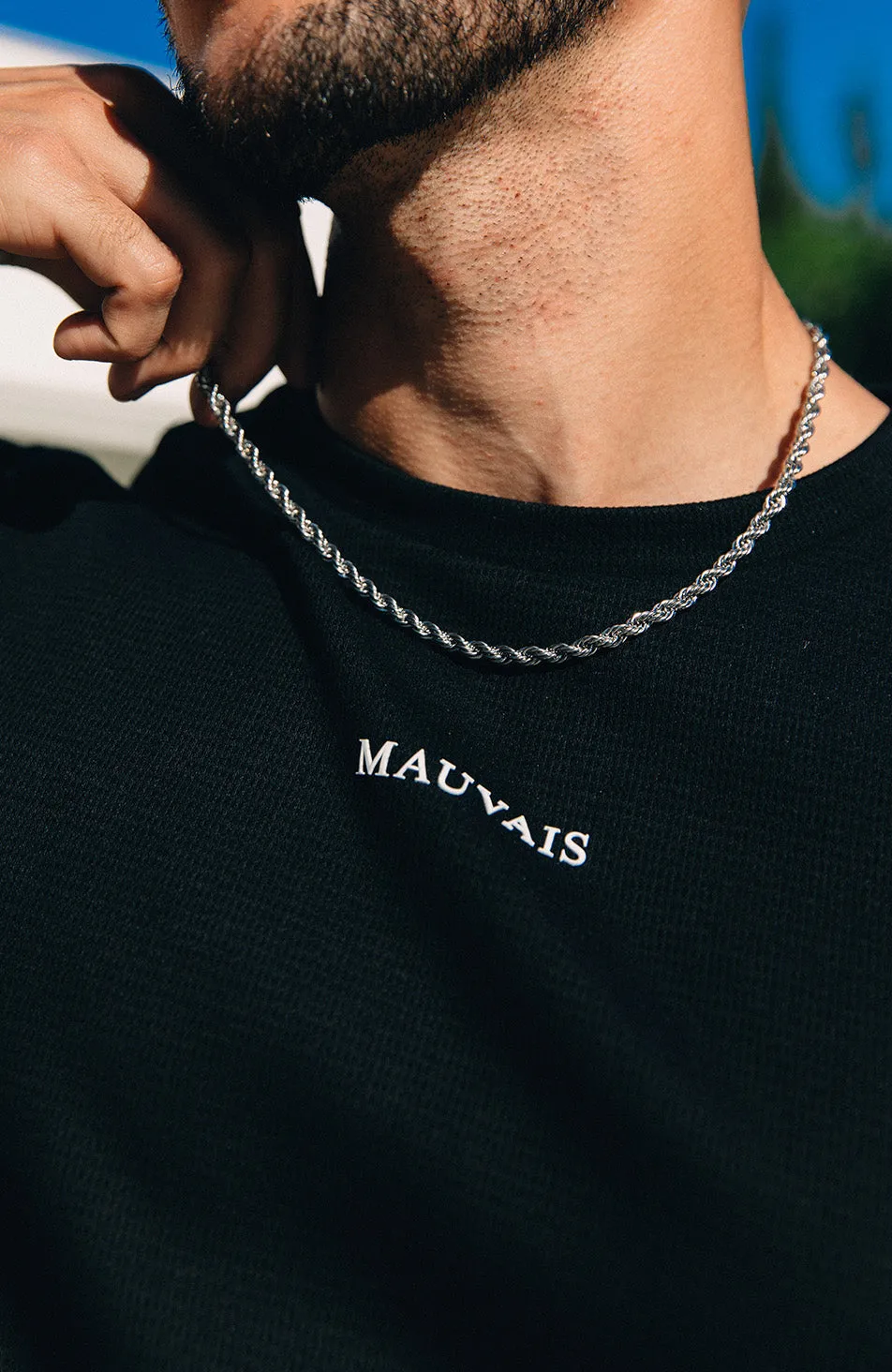 5mm rope chain in Silver