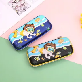 A 3d Pencil Case With A Printed Under Water That Is Ideal For Children(Pack of 2)