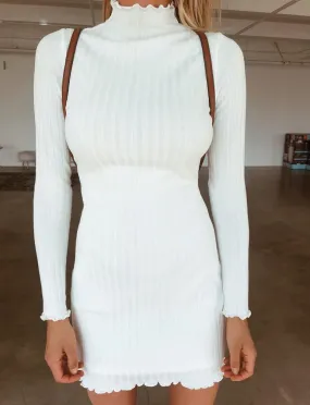 Alba Long Sleeve Dress - White