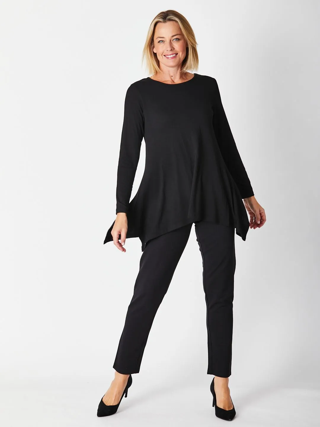 Andrea Winter Warmer Top - Black 26791-Sw