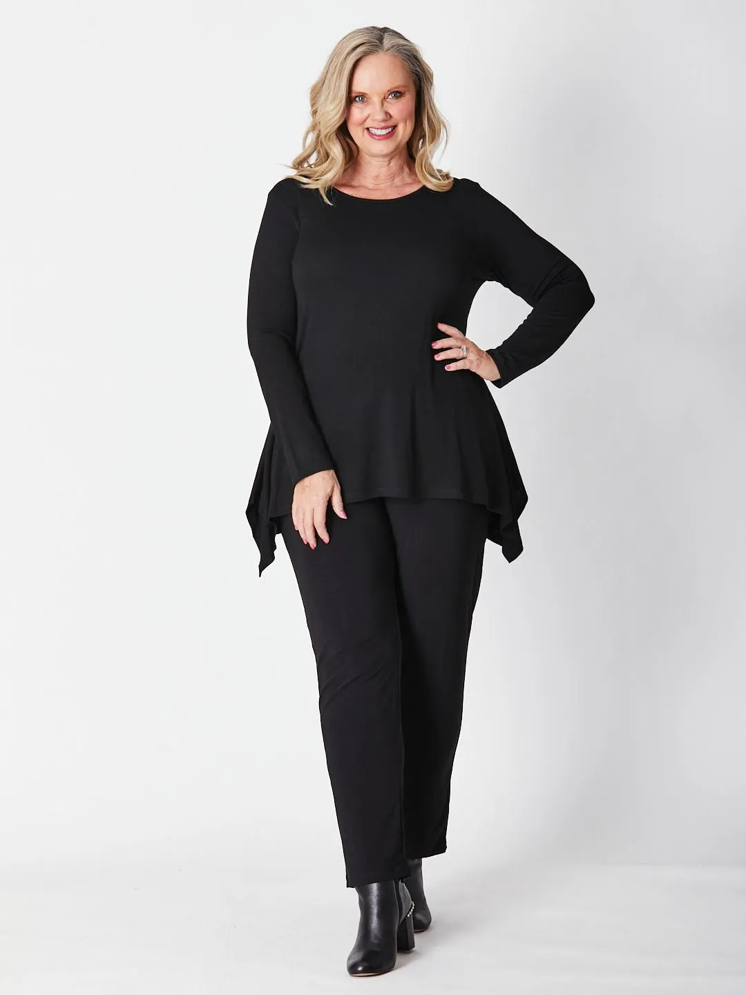 Andrea Winter Warmer Top - Black 26791-Sw