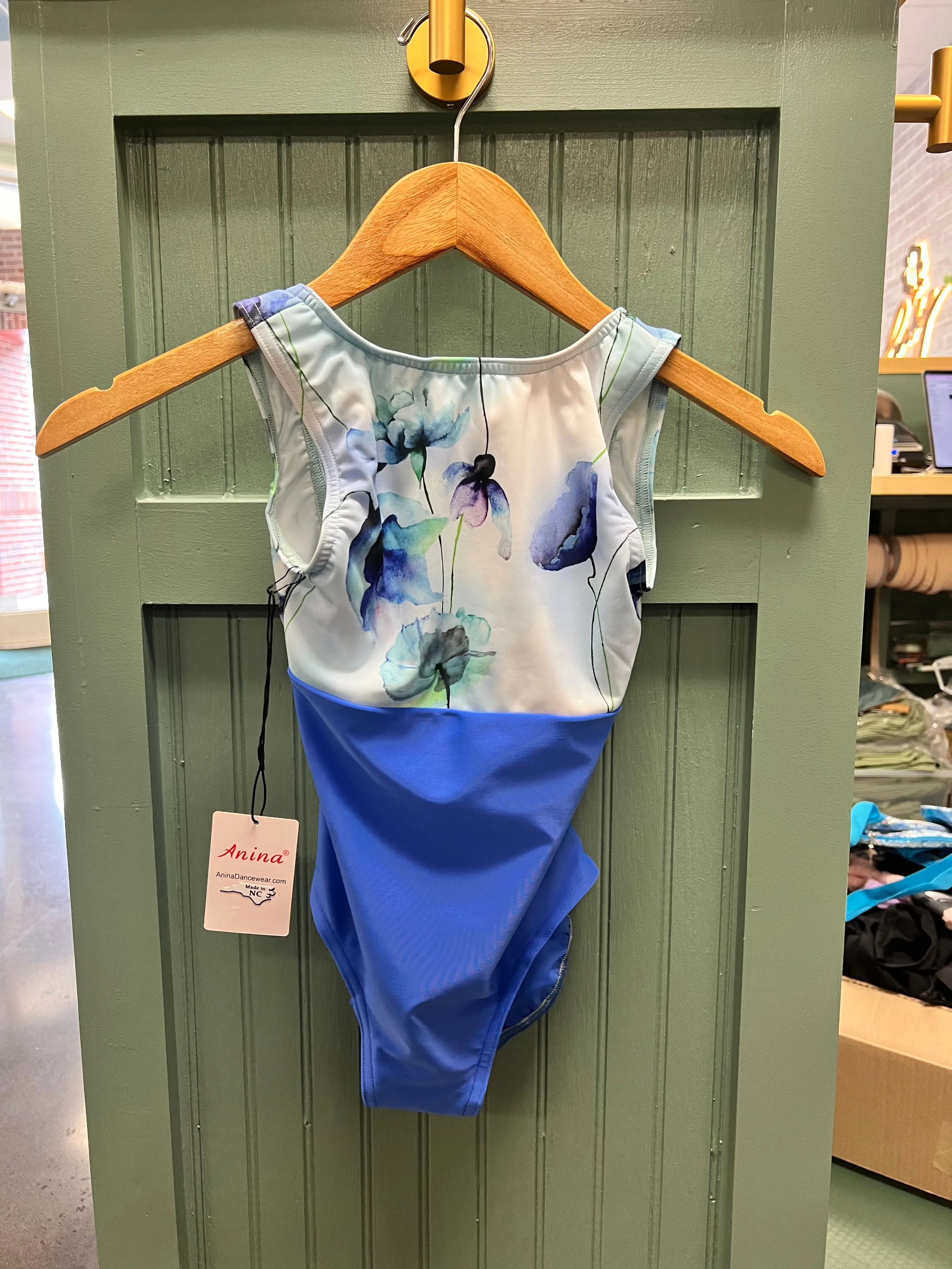 Anina Dancewear | Sophia Leotard | Blue Floral   Sedona Blue