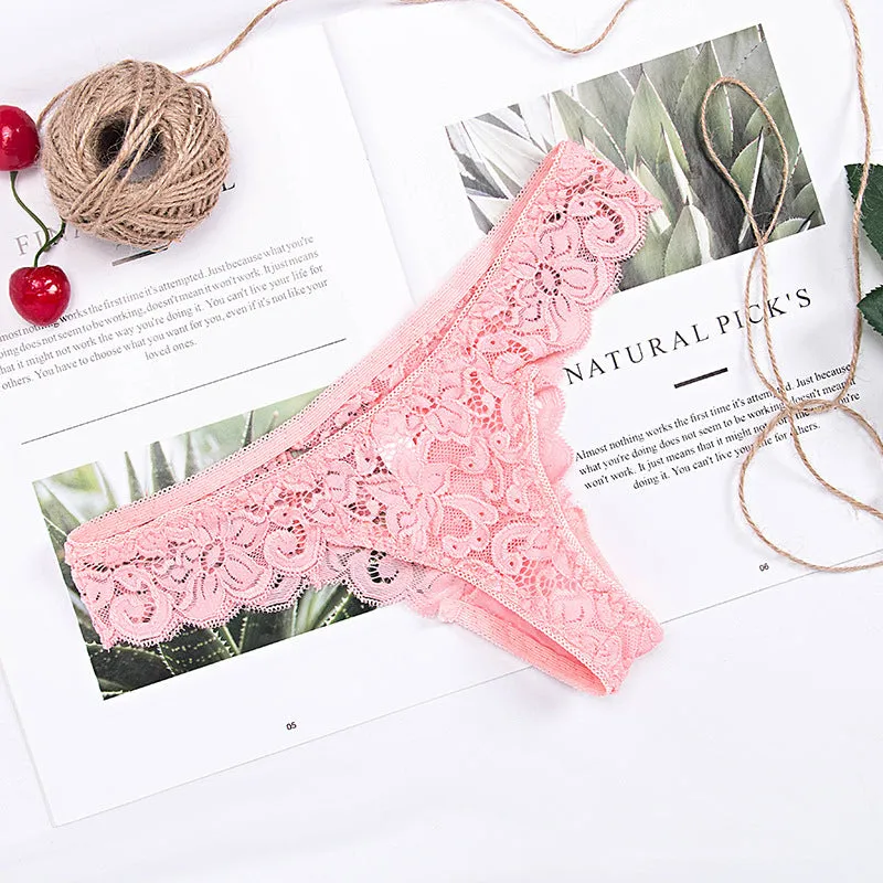 Anxuan New Low Waist Lace Underwear Women's Lace Low Waist Breathable Seamless Underwear For Women