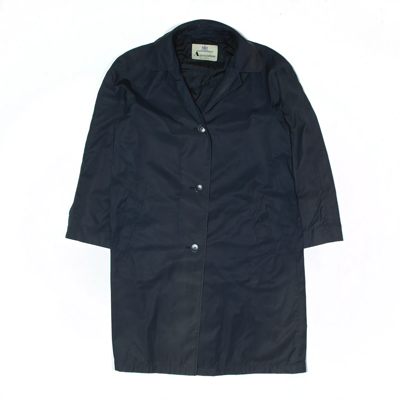AQUASCUTUM Overcoat Coat Black Womens XL