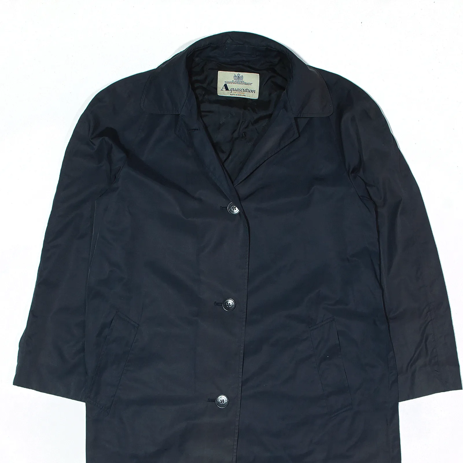 AQUASCUTUM Overcoat Coat Black Womens XL