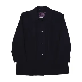 AQUASCUTUM Overcoat Coat Purple Wool 90s Womens L