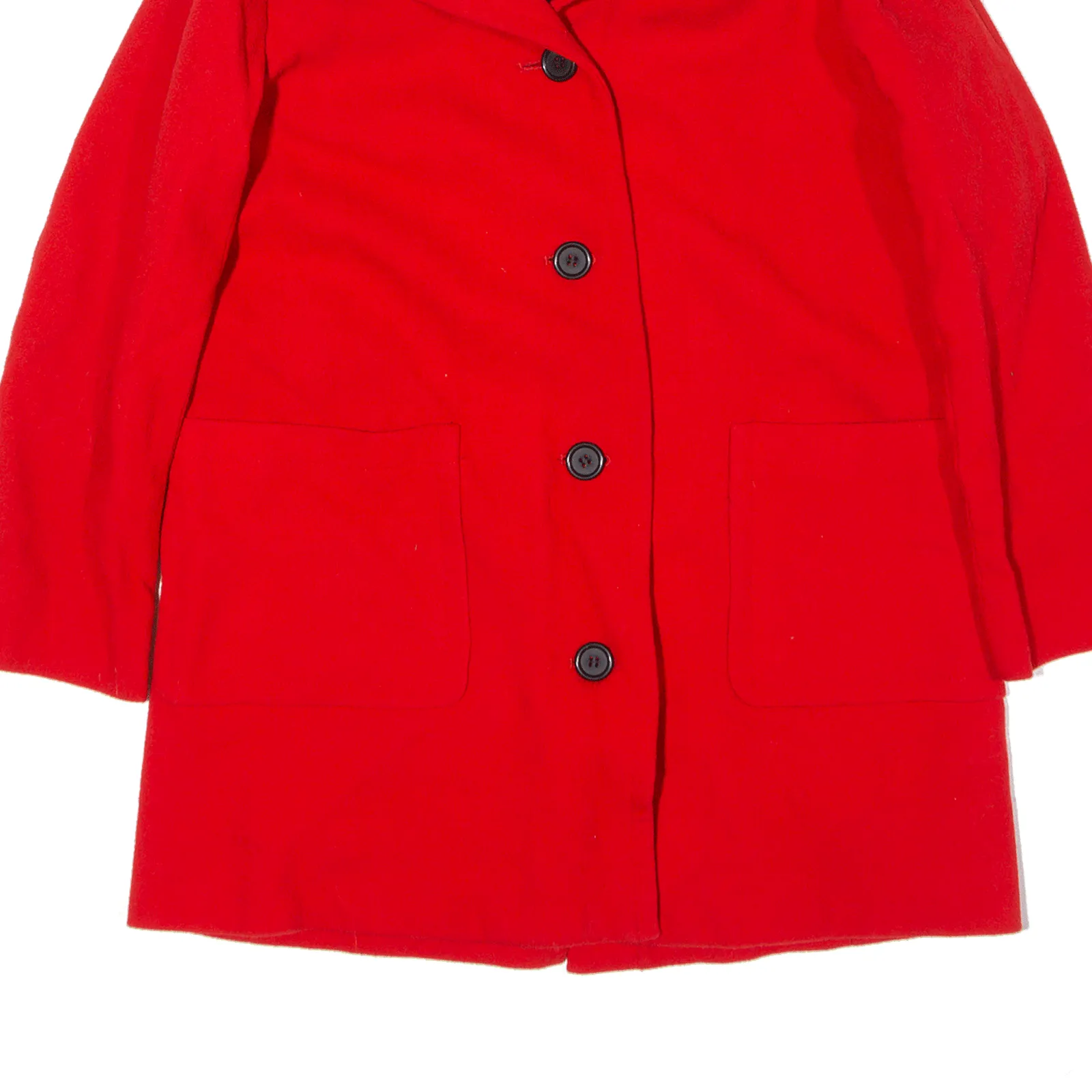 AQUASCUTUM Overcoat Coat Red Wool Womens UK 12