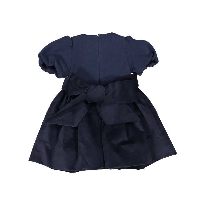 AW24-12/03-Rebeca dress-Marino velvet and knit