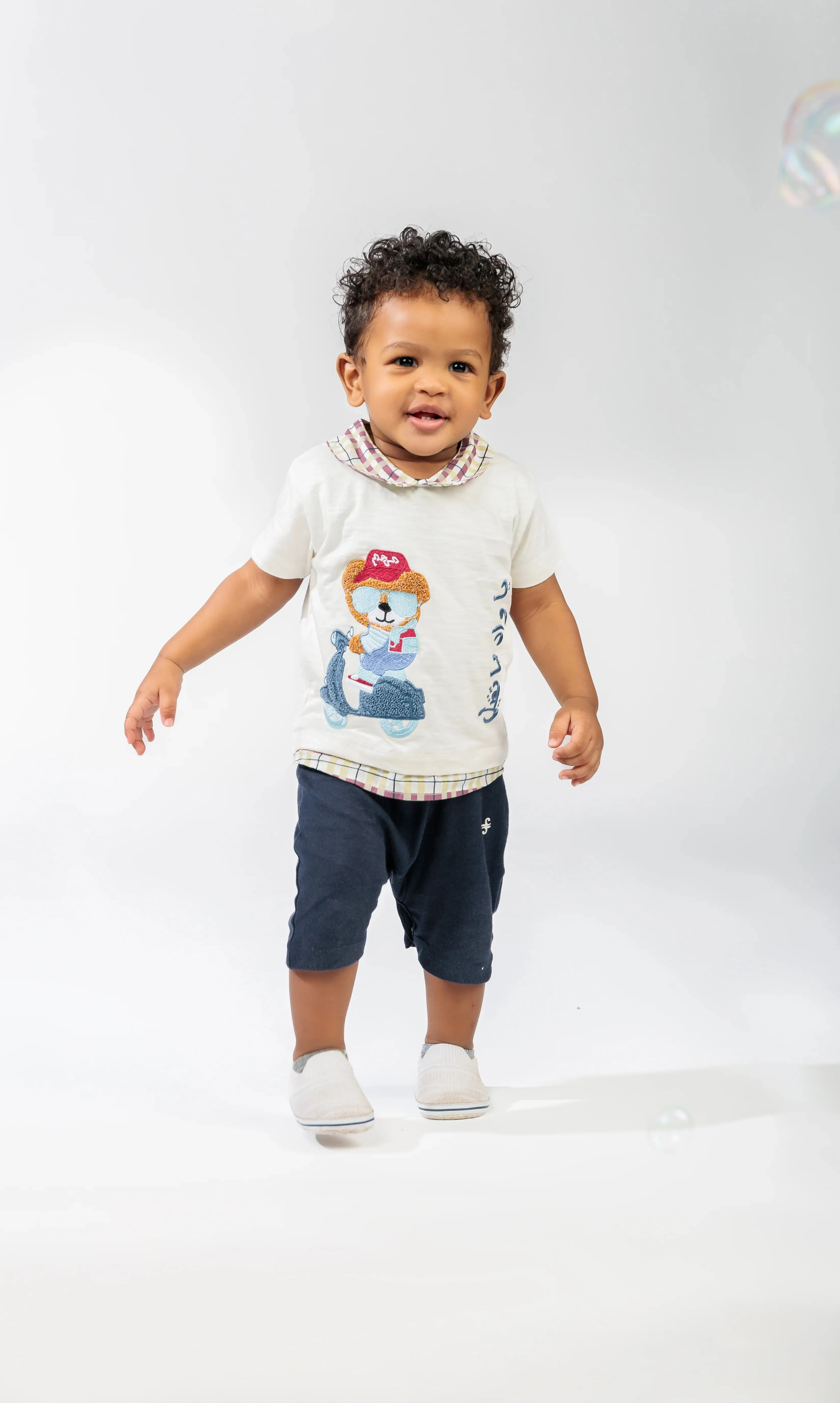 Baby Boy Jumpsuit with Bear