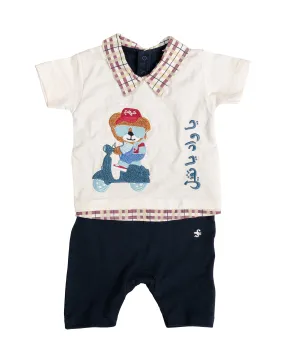 Baby Boy Jumpsuit with Bear