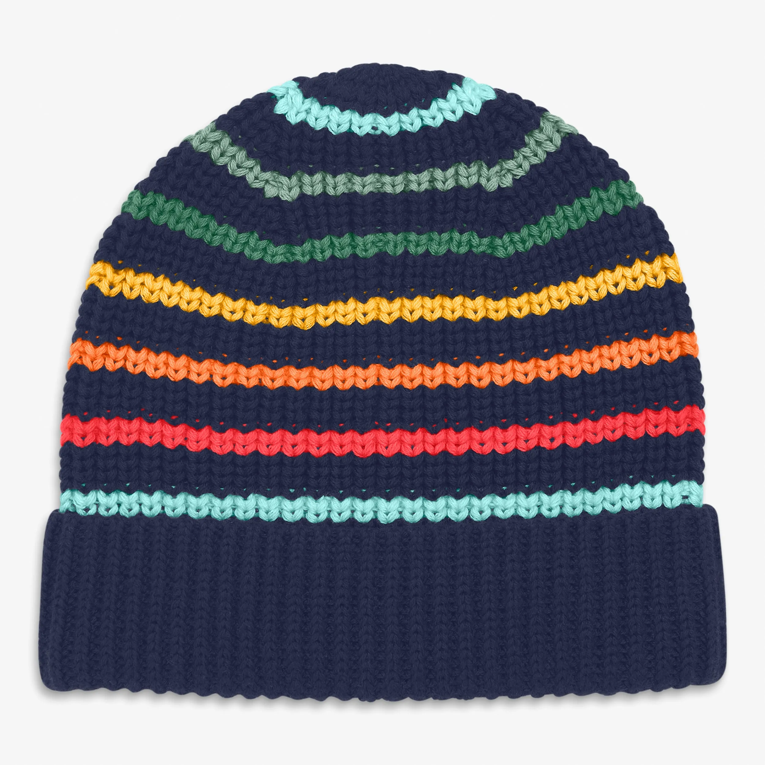 Baby cotton rainbow stripe beanie