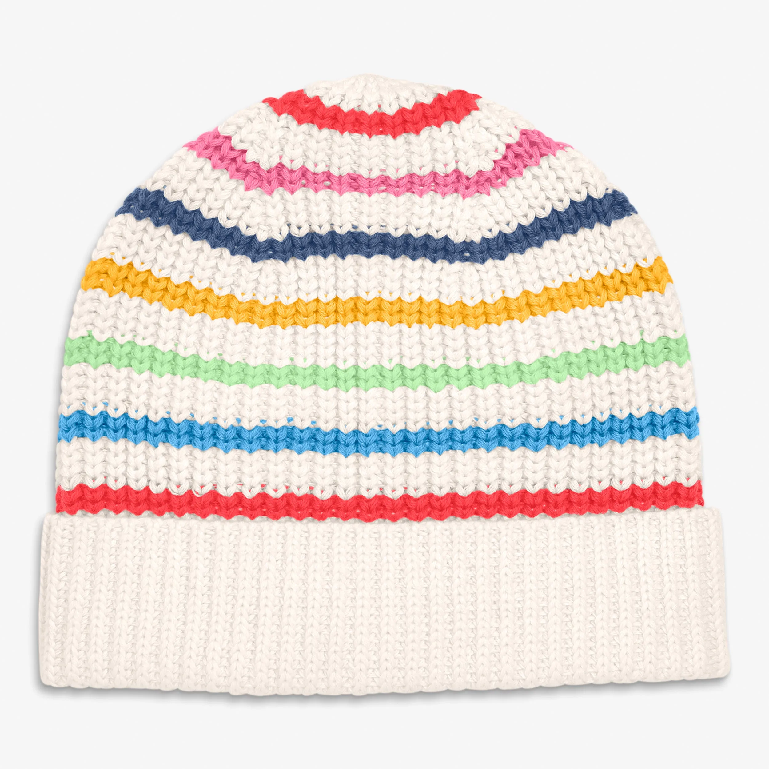 Baby cotton rainbow stripe beanie