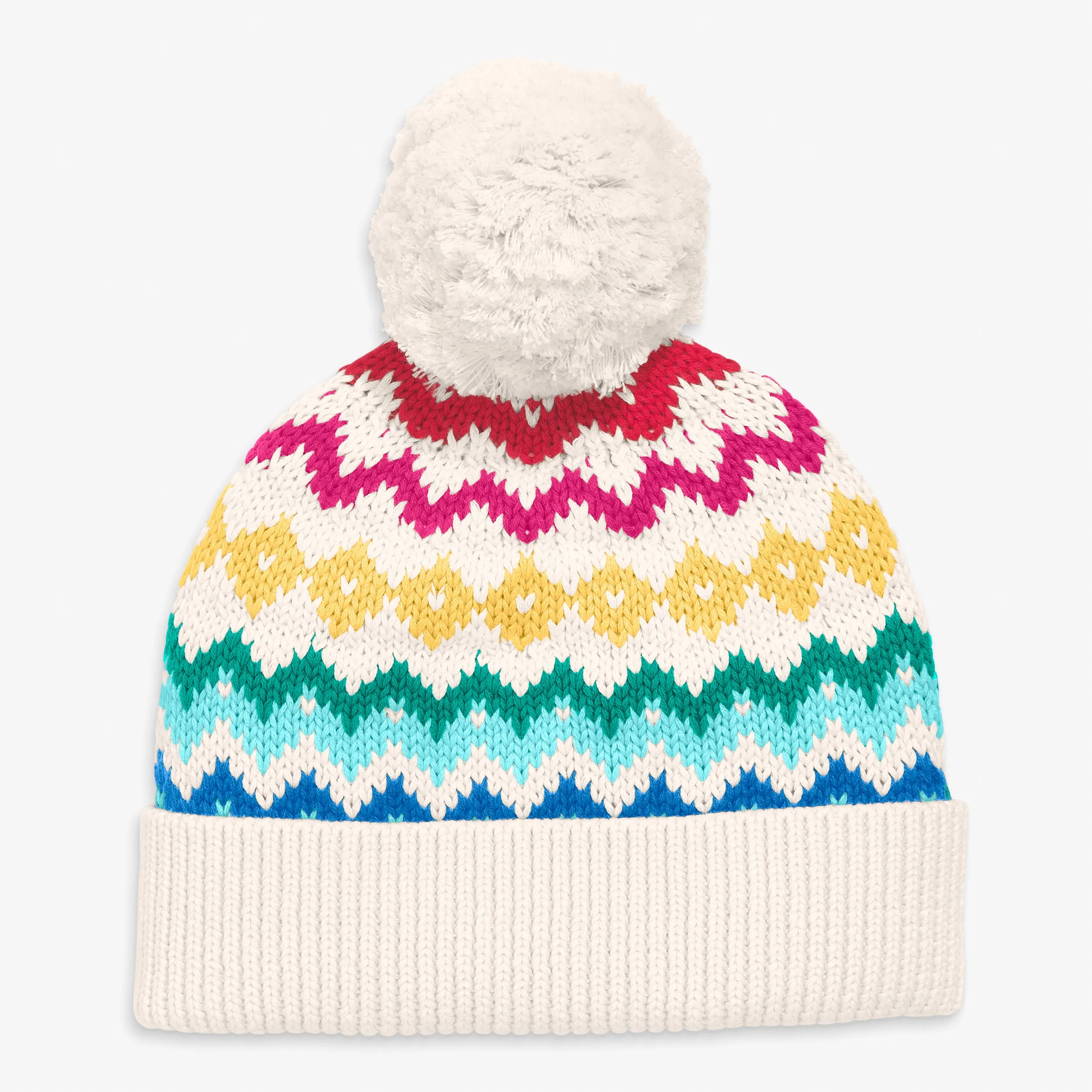 Baby rainbow fair isle beanie