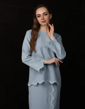 BAJU KURUNG KEDAH ABELIA (DUSTY BLUE)