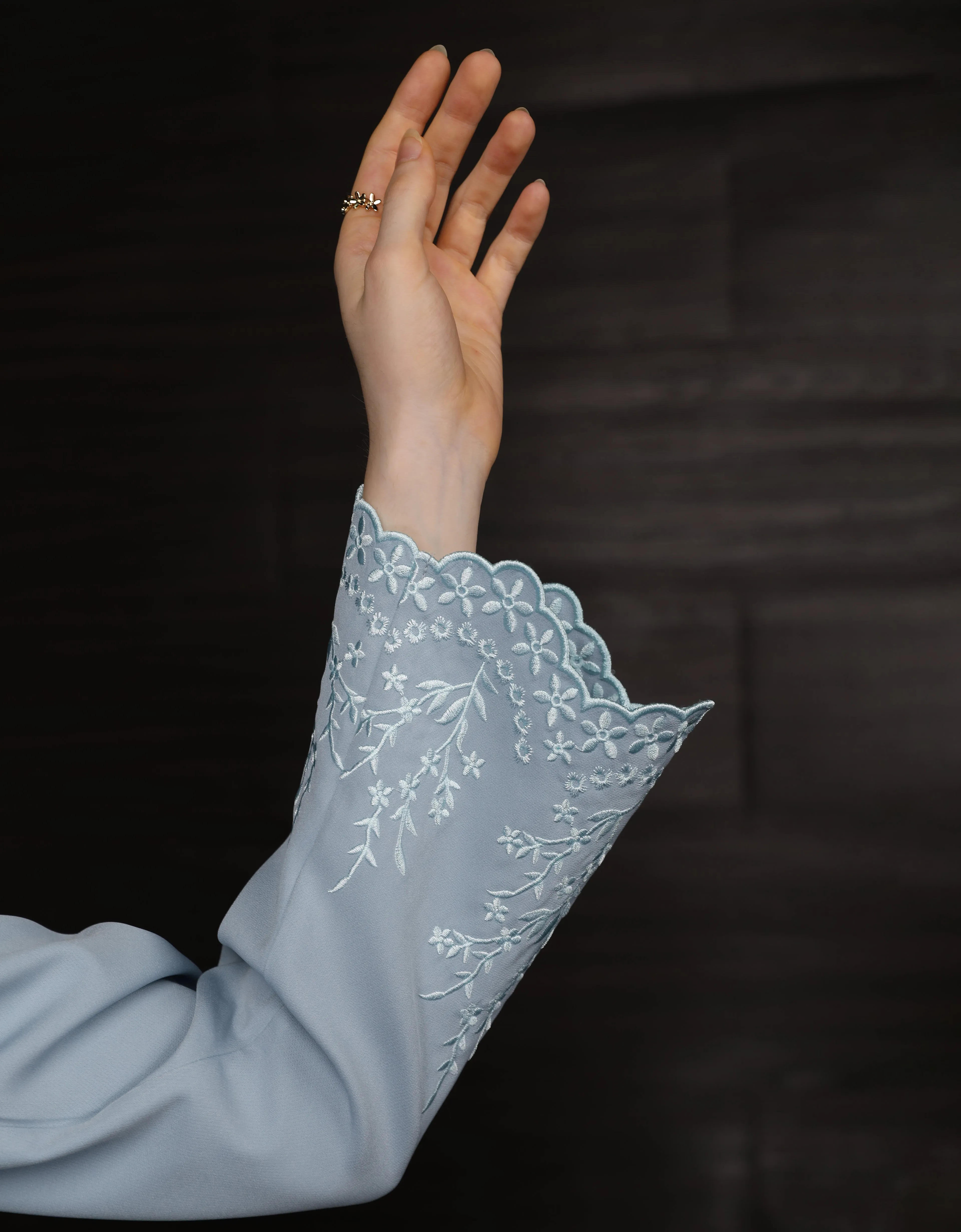 BAJU KURUNG KEDAH ABELIA (DUSTY BLUE)