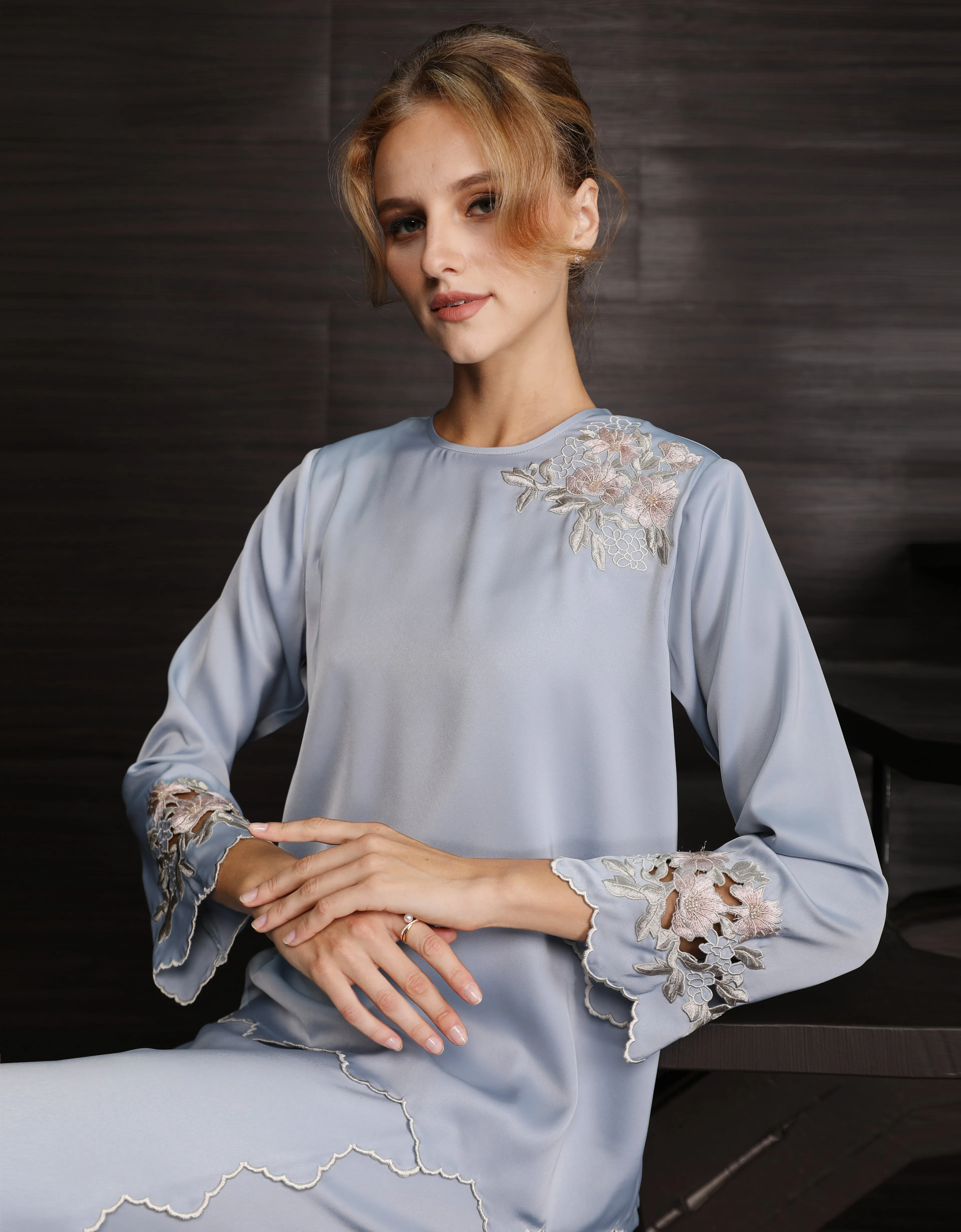 BAJU KURUNG KEDAH AIVEE (ARCTIC ICE)