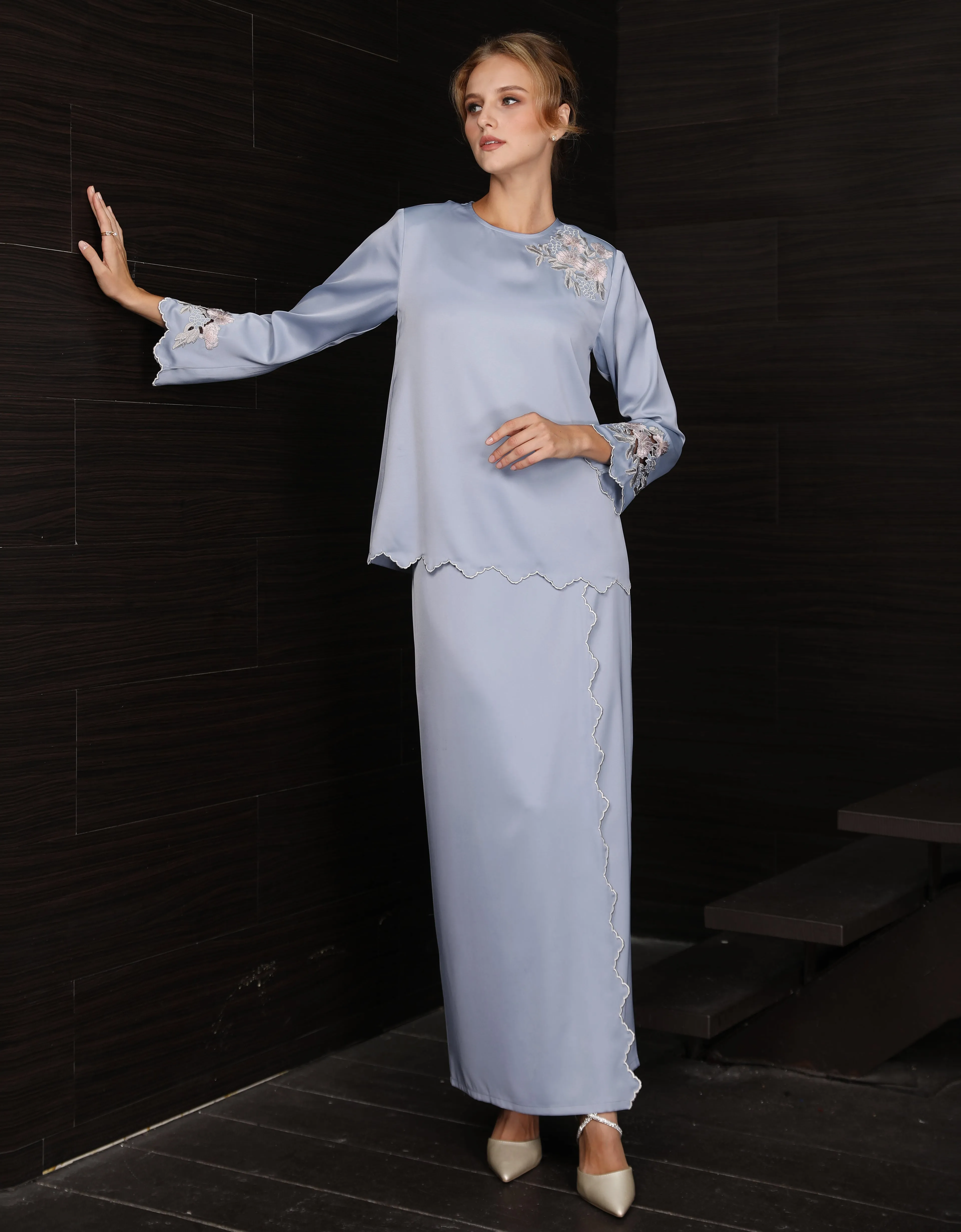 BAJU KURUNG KEDAH AIVEE (ARCTIC ICE)