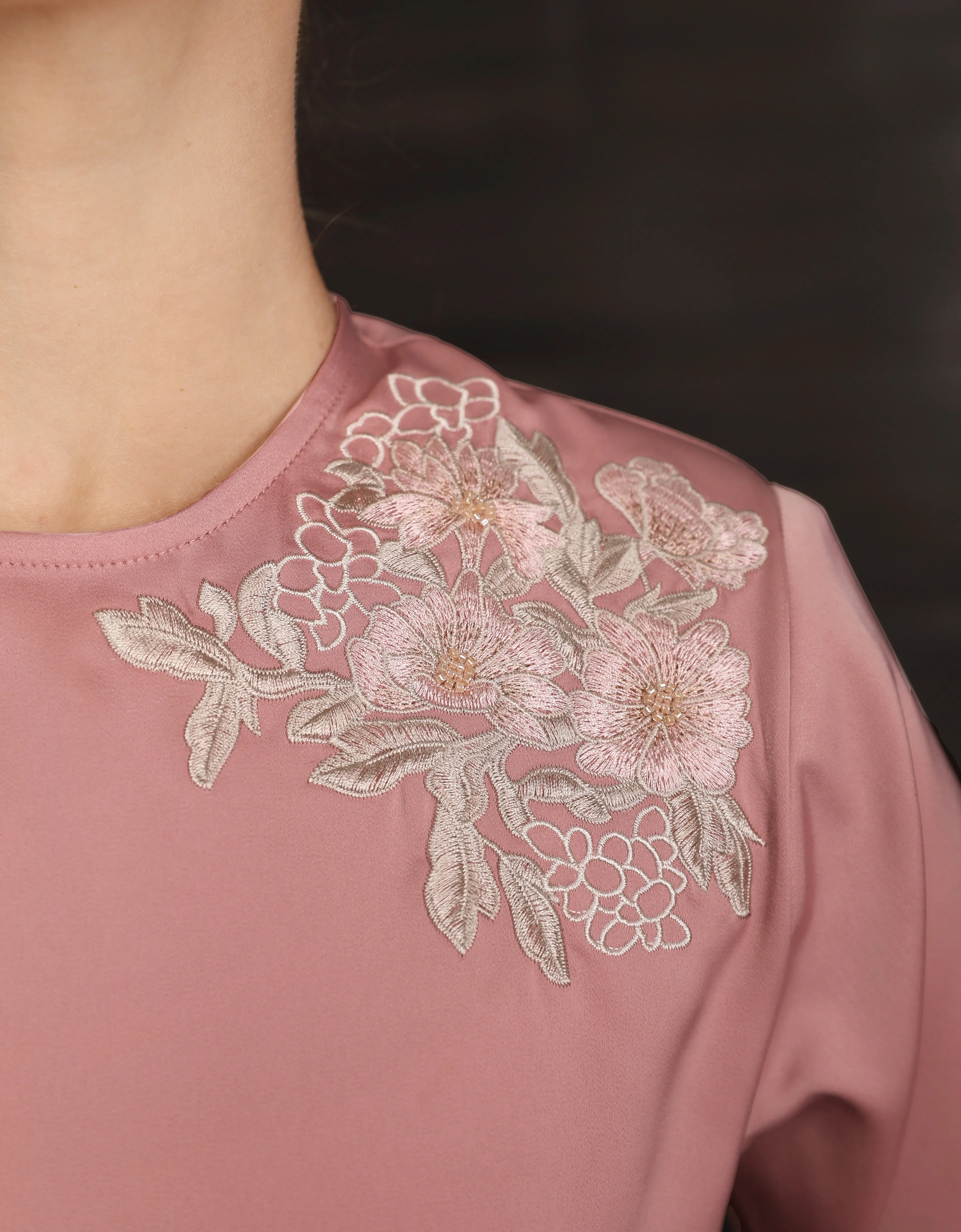 BAJU KURUNG KEDAH AIVEE (ROSE PEACH)