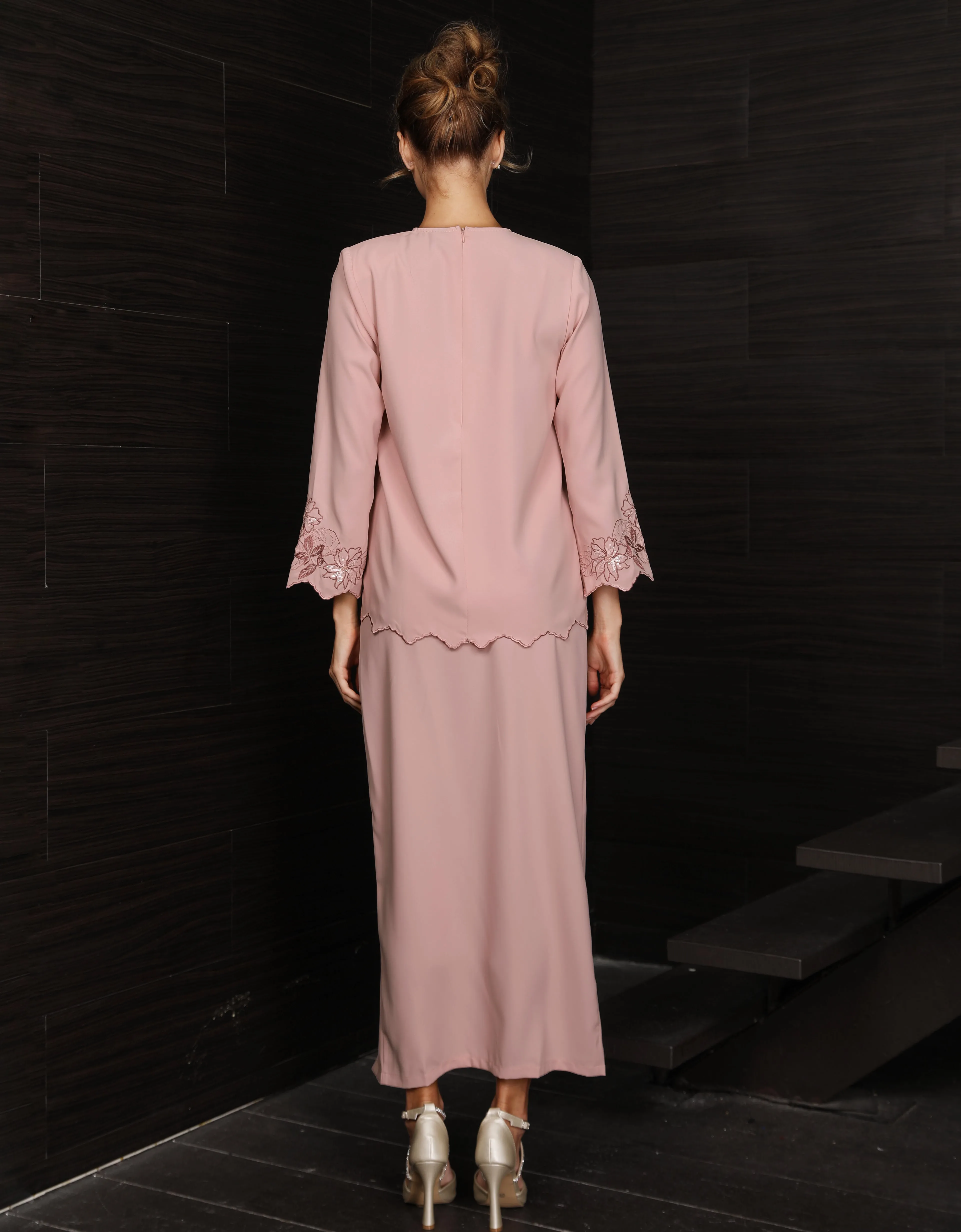 BAJU KURUNG KEDAH CHALINA (DUSTY PINK)