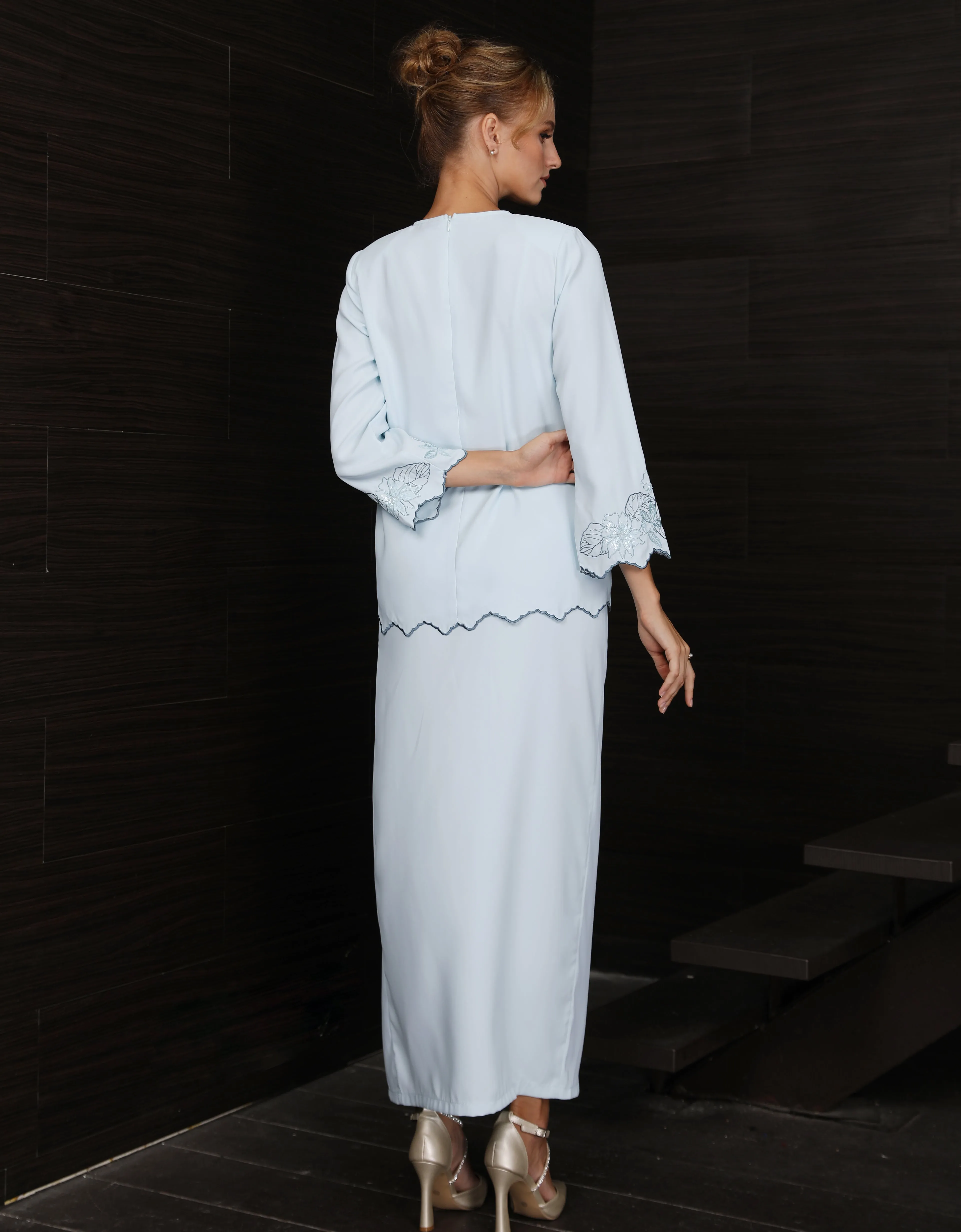 BAJU KURUNG KEDAH CHALINA (LIGHT BLUE)