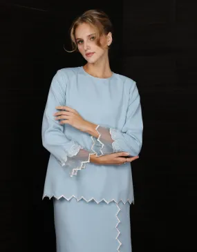 BAJU KURUNG KEDAH LAURA (CAROLINA BLUE)