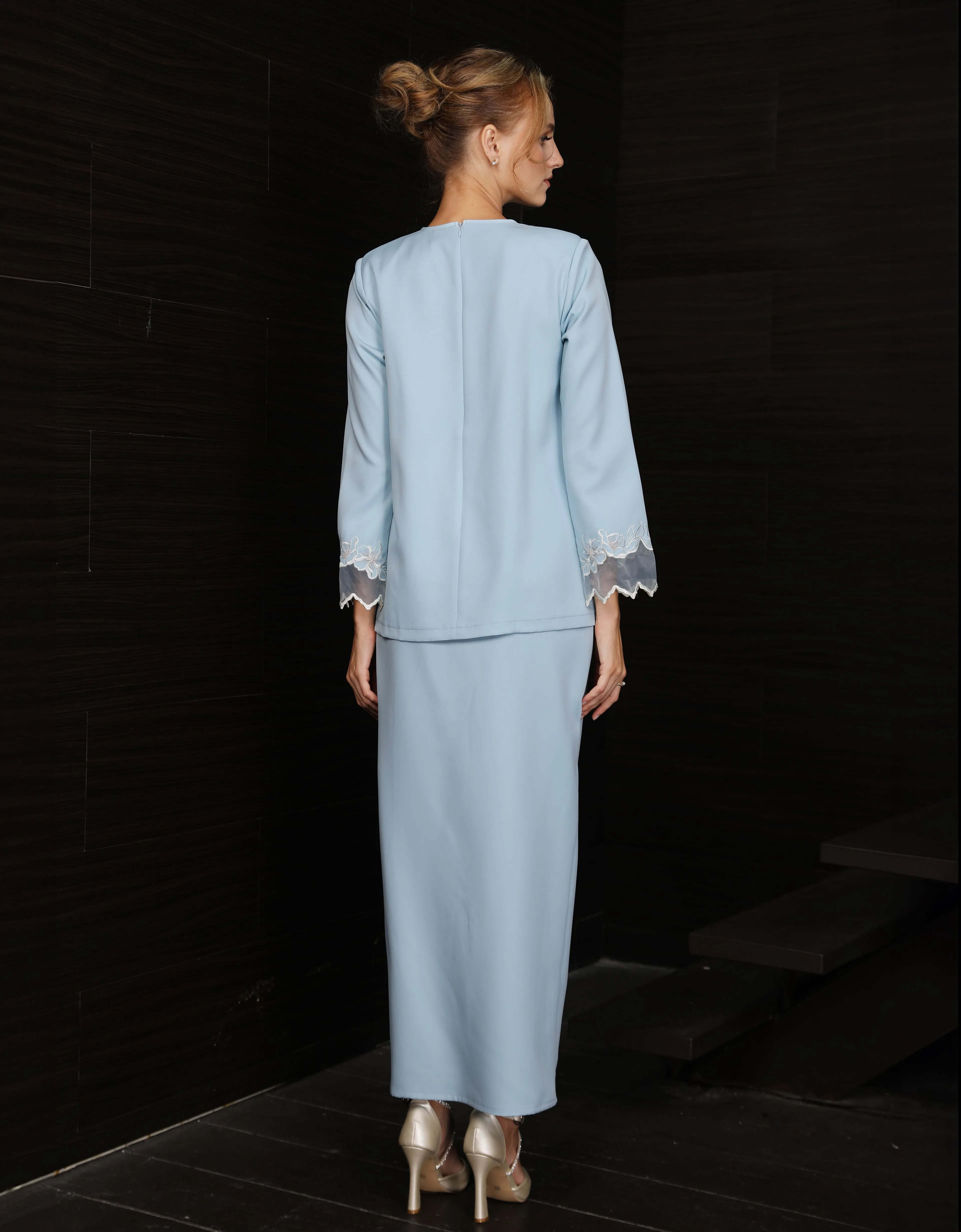 BAJU KURUNG KEDAH LAURA (CAROLINA BLUE)
