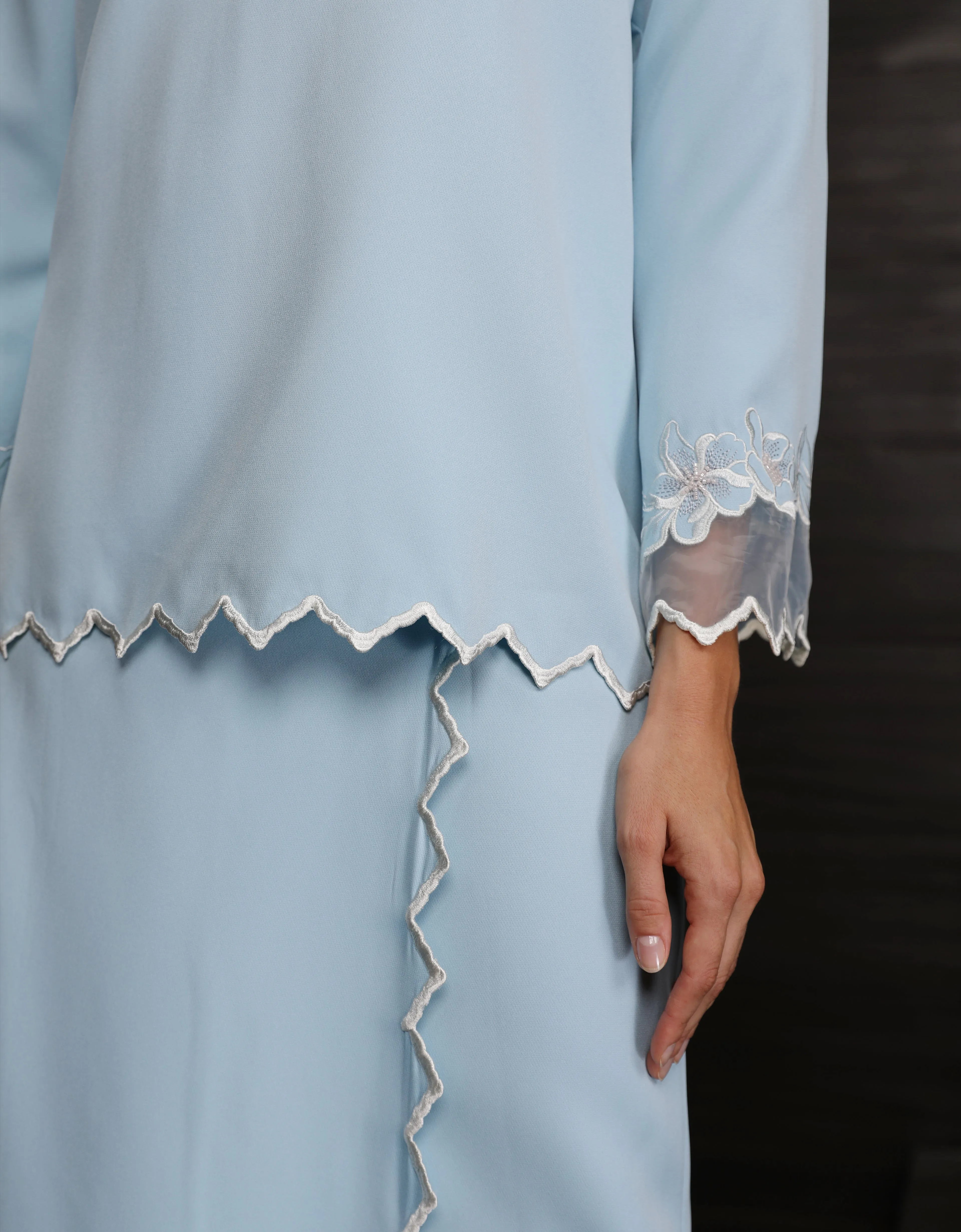 BAJU KURUNG KEDAH LAURA (CAROLINA BLUE)