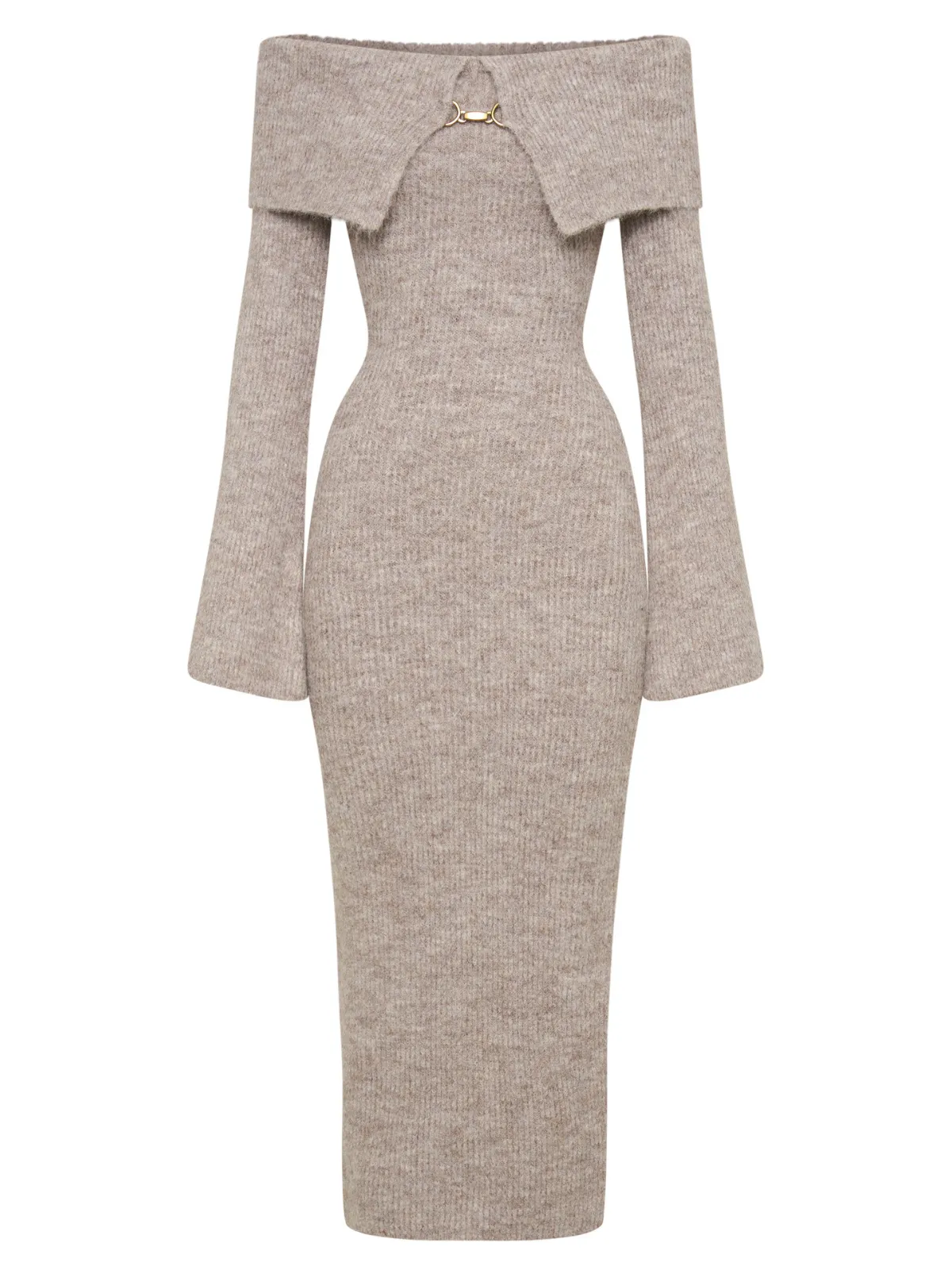 Barrick Long Sleeve Knitted Midi Dress