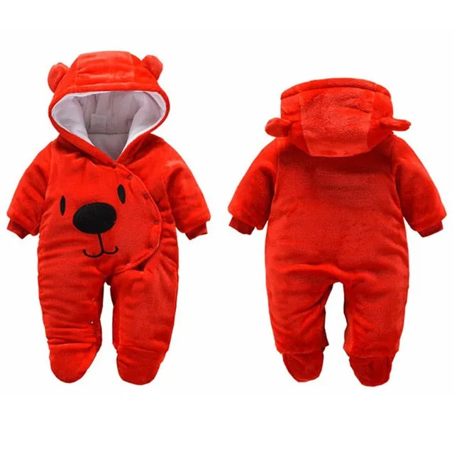 Beary Cute Baby Jumpsuit for Girls or Boys, 3 to 12 Months