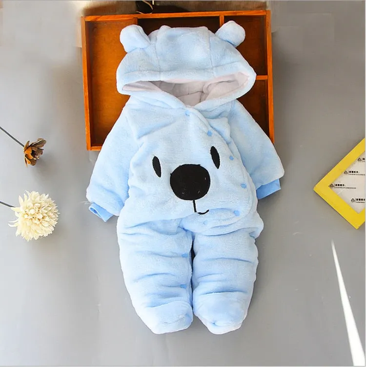 Beary Cute Baby Jumpsuit for Girls or Boys, 3 to 12 Months