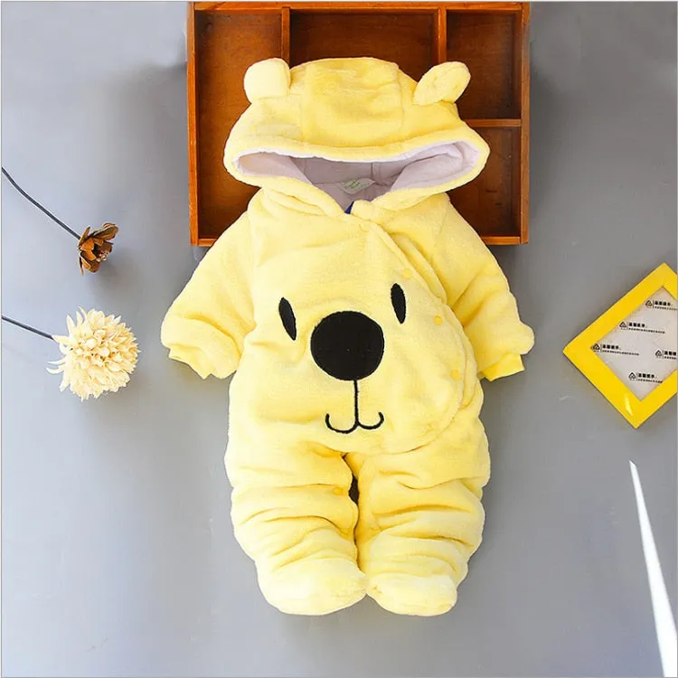 Beary Cute Baby Jumpsuit for Girls or Boys, 3 to 12 Months