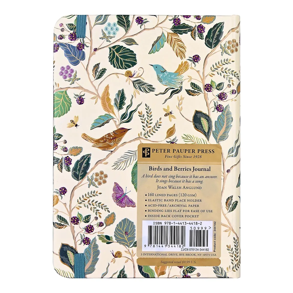 Birds and Berries Journal - Lined