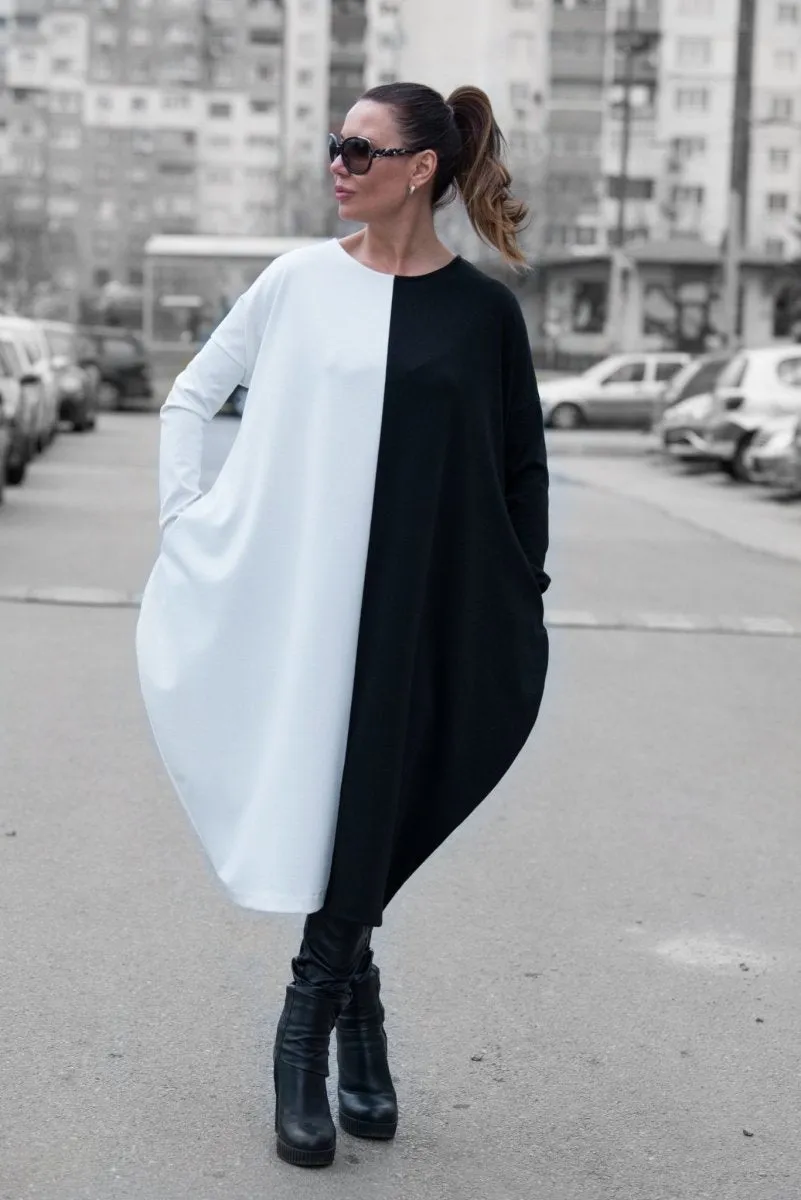 Black & White Cotton Tunic TAMARA