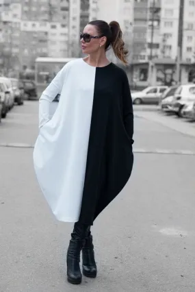Black & White Cotton Tunic TAMARA