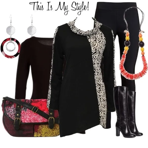 Black White Tribal Tunic
