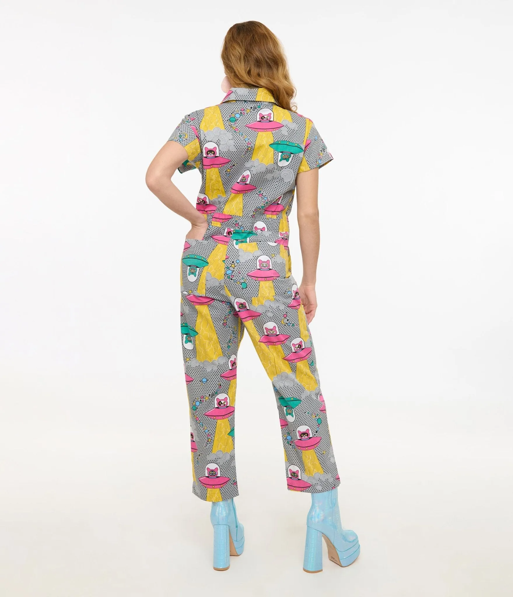 Blue Platypus Cats In Space Jumpsuit