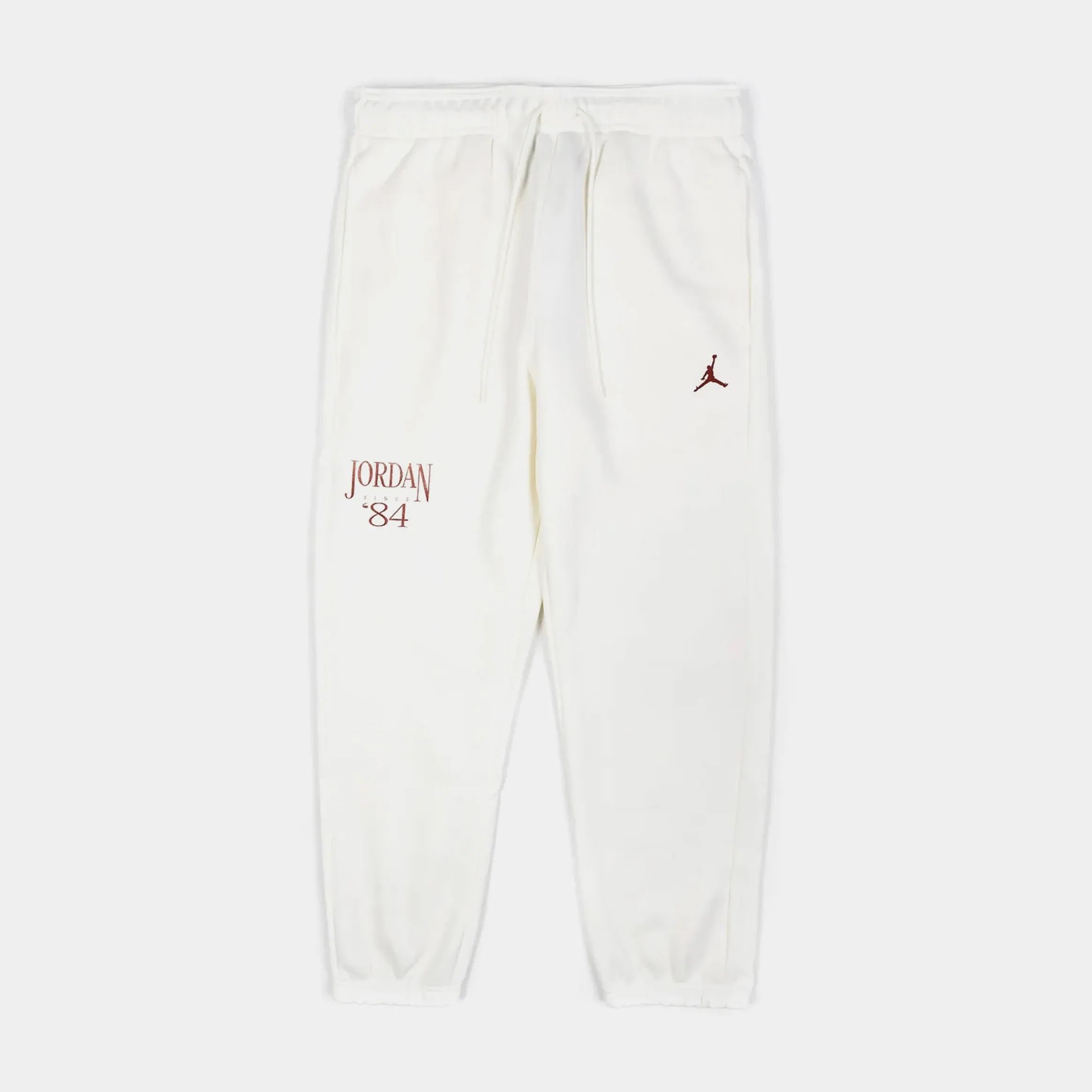 Brooklyn Fleece Joggers Womens Pants (Beige/Red)