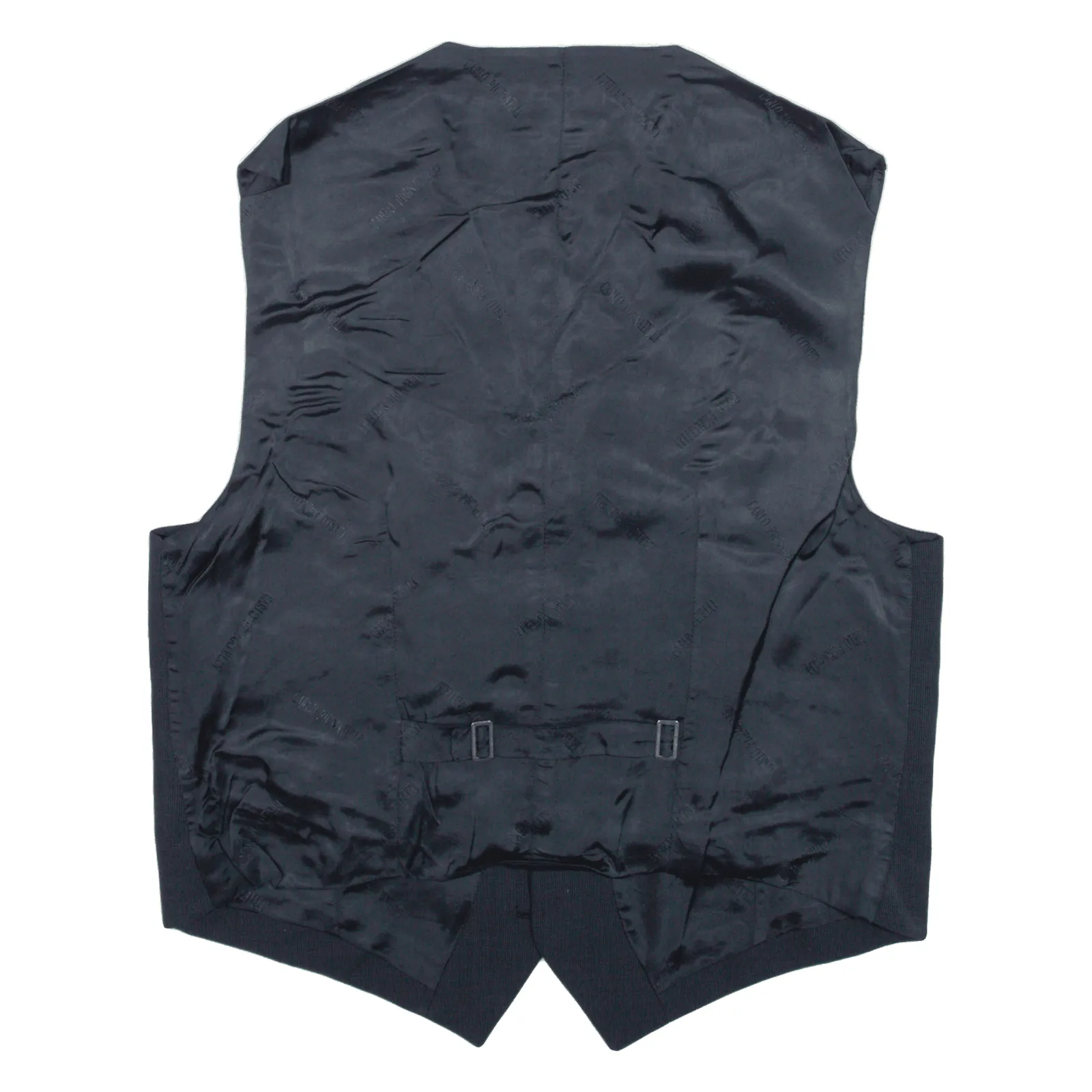 CARLO PIGNATELLI Waistcoat Blazer Gilet Blue Wool Mens L
