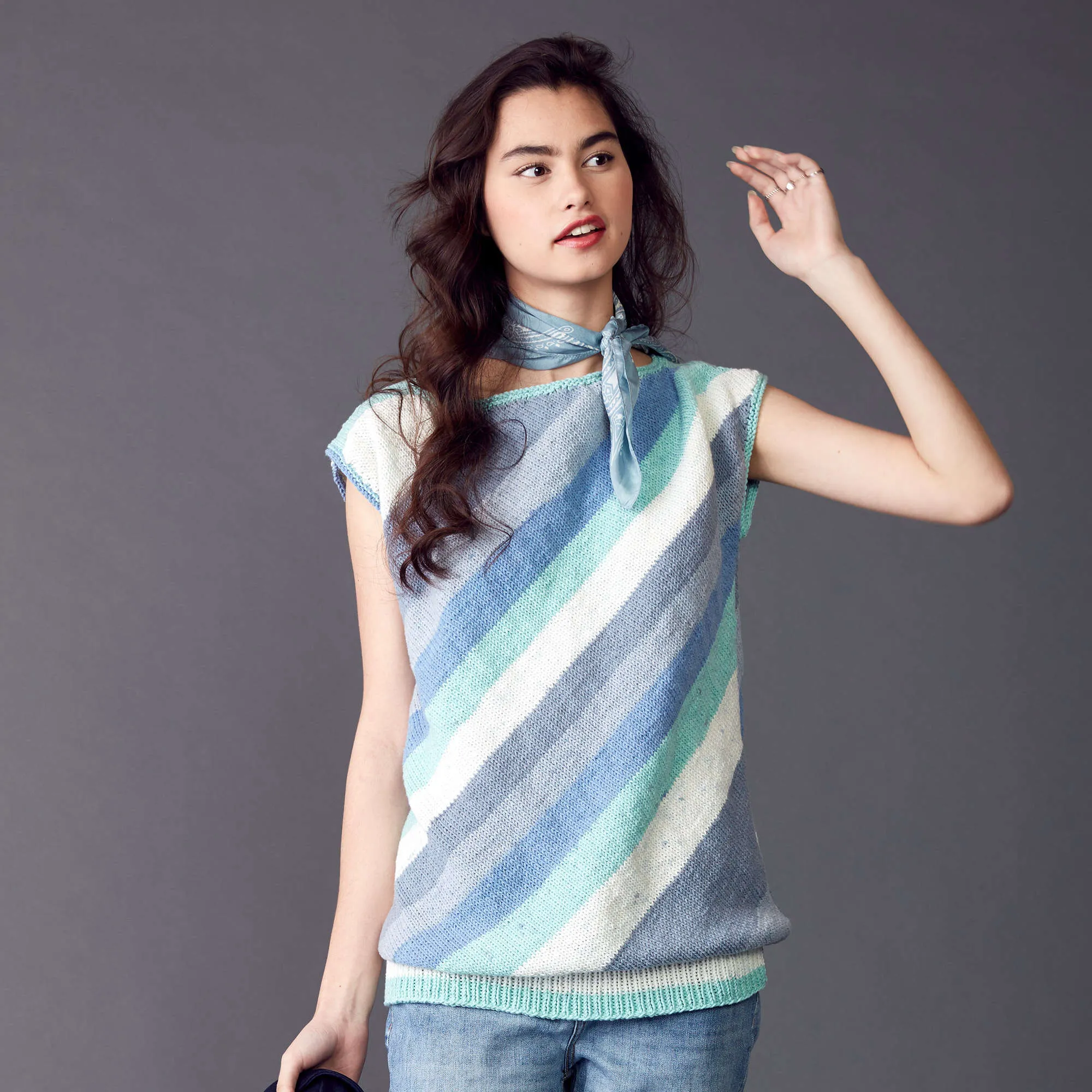 Caron Diagonal Knit Tunic