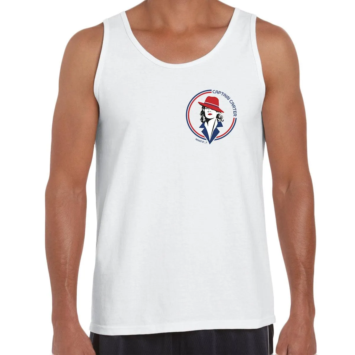 Carter Captain Pocket Logo Marvel Super Hero Unisex Tank Top