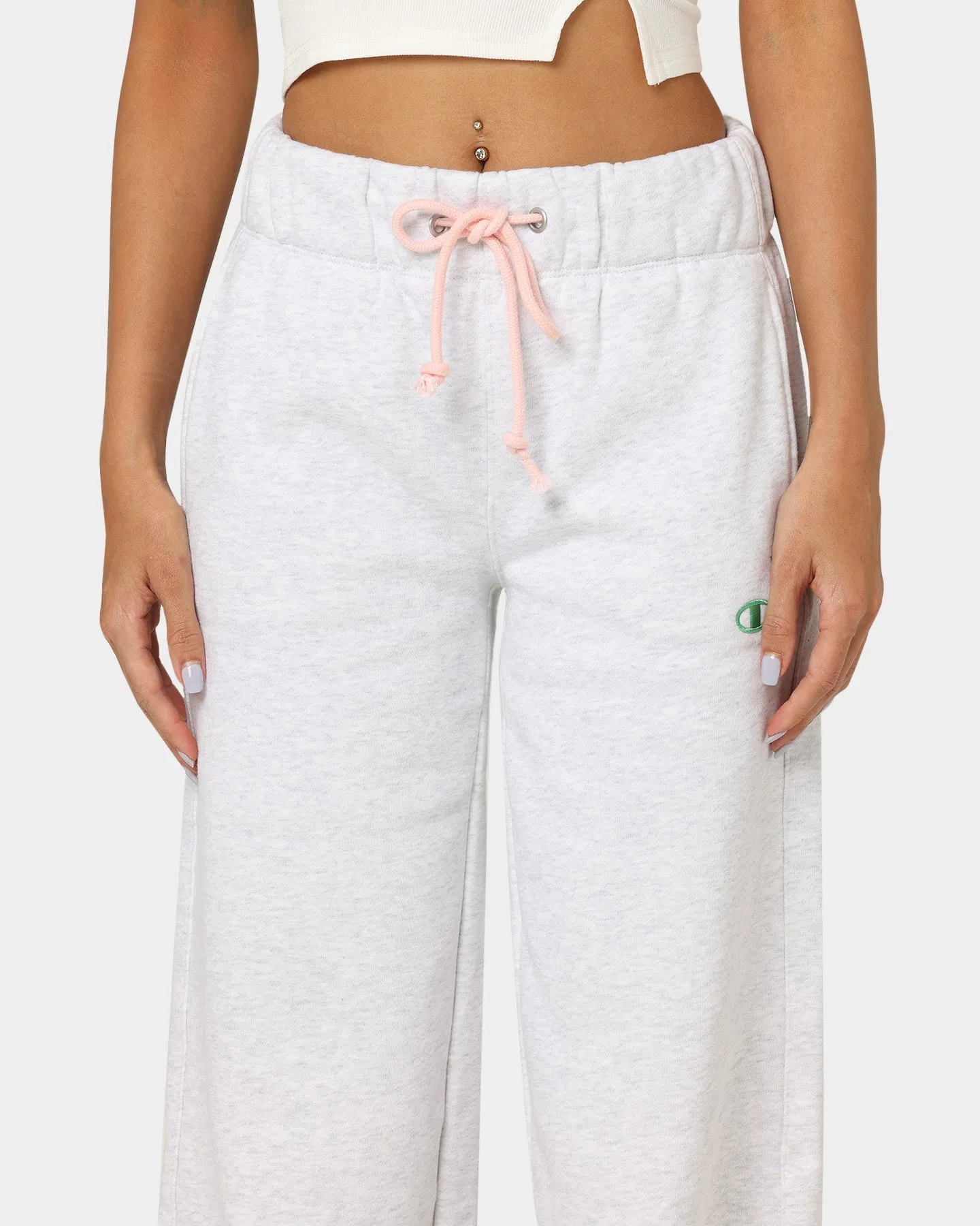 Champion Women's Reverse Weave Daisies Puddle Track Pants Silver Grey