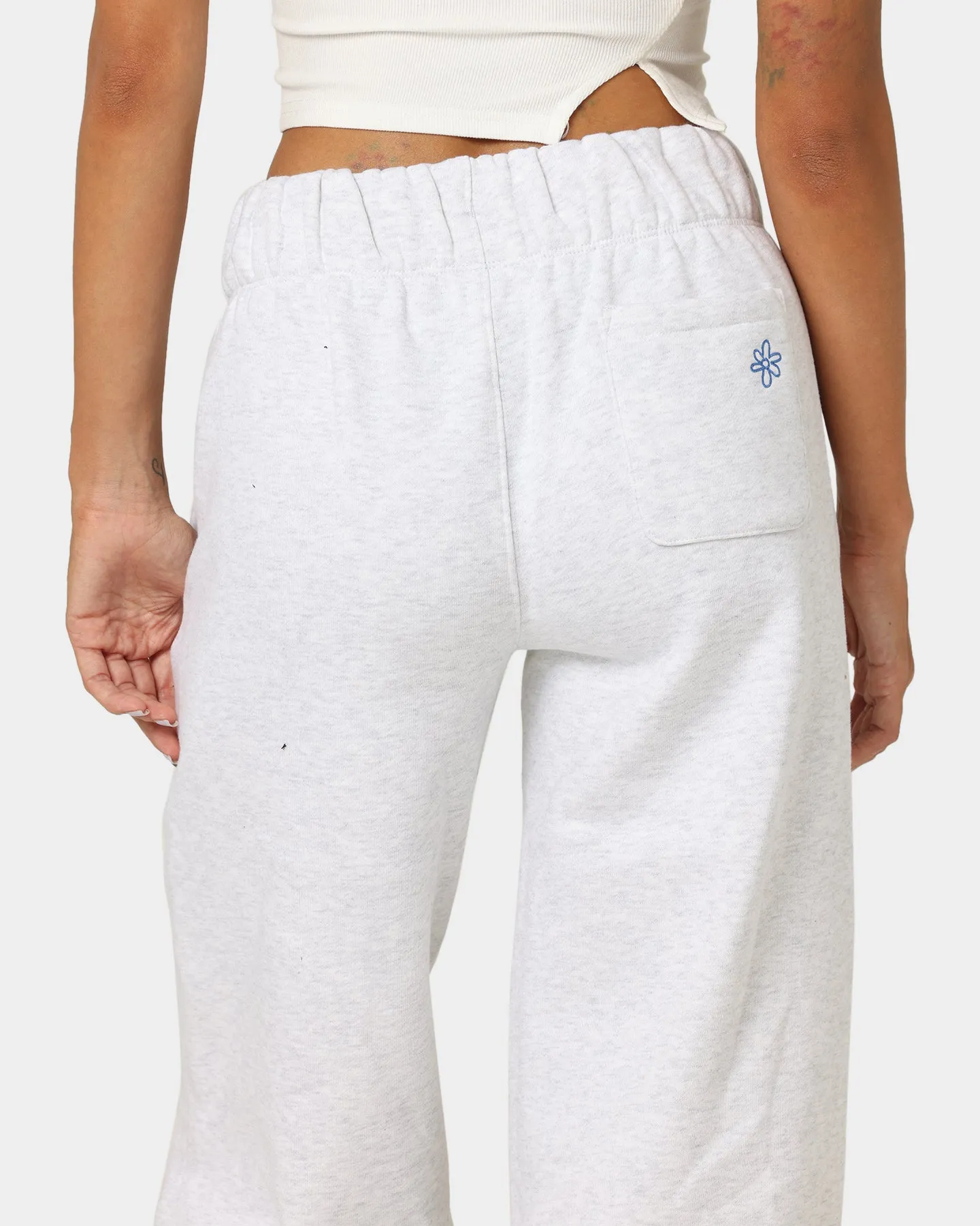 Champion Women's Reverse Weave Daisies Puddle Track Pants Silver Grey