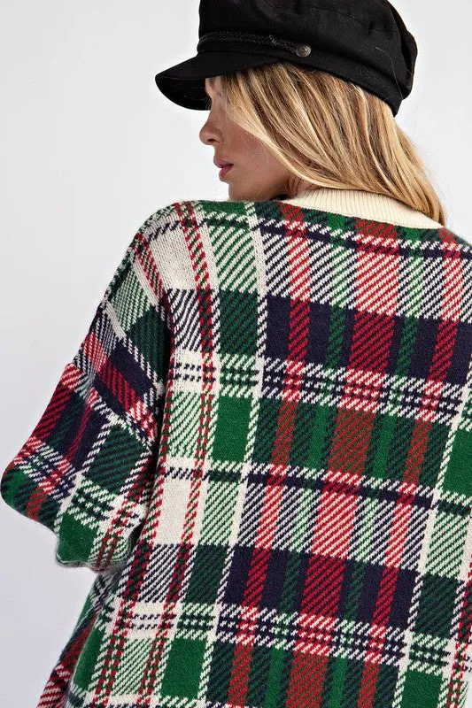 Check Tunic Knit Dress