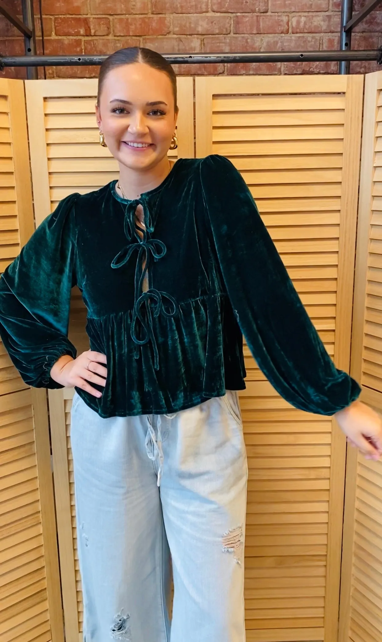 Christmas Cheer Top | Hunter Green