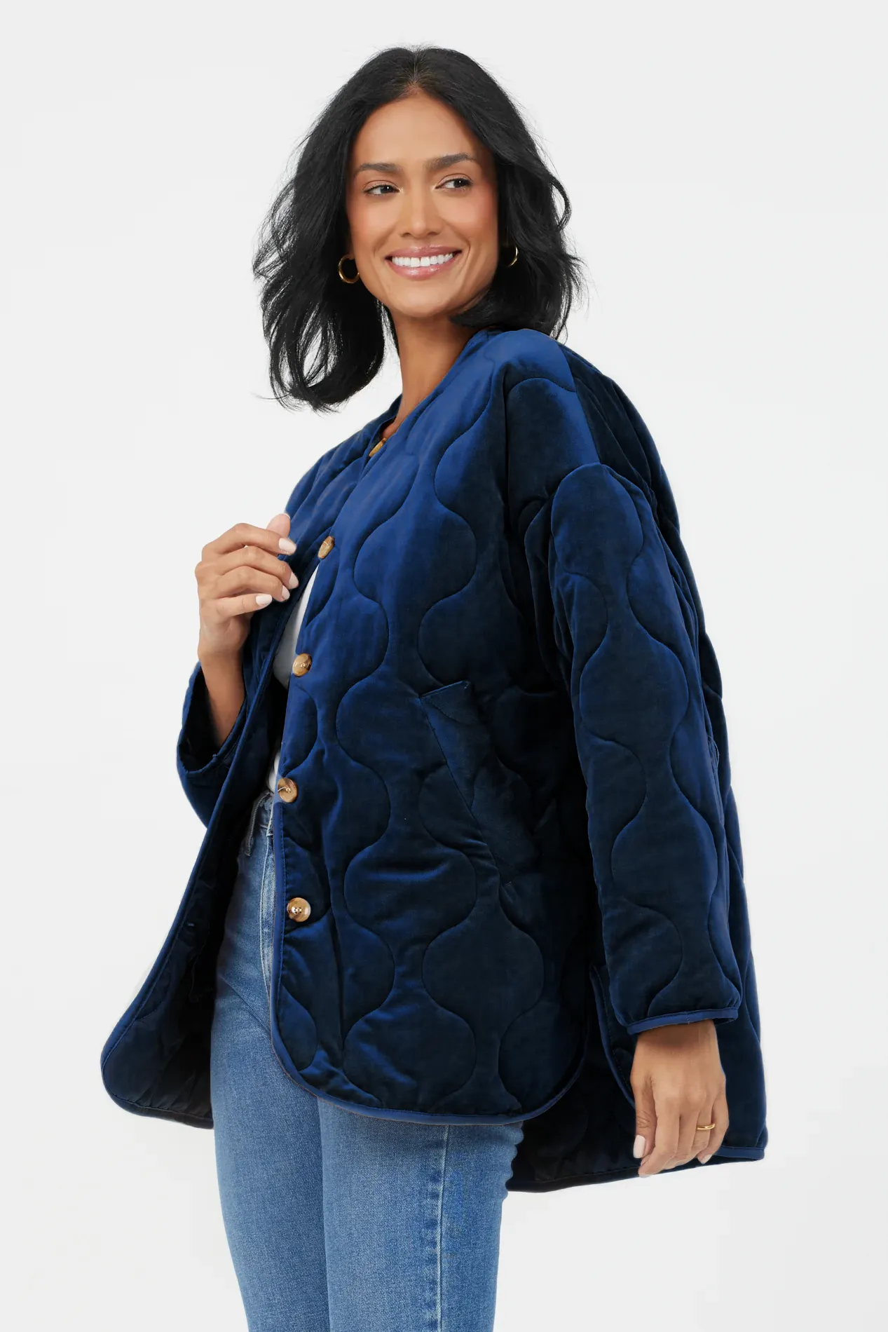 Claudia Quilted Velvet Jacket
