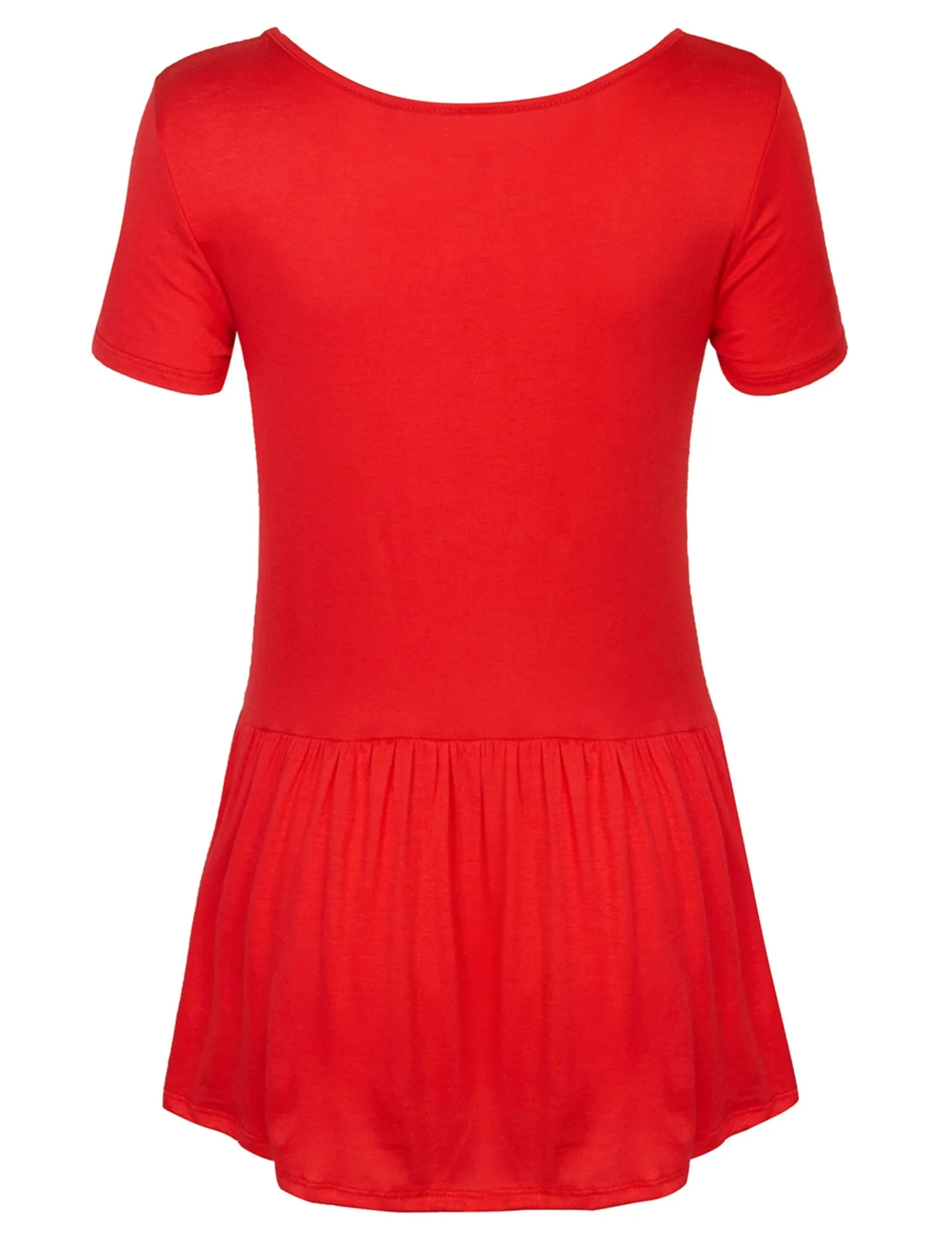 [Clearance] Womens Short Sleeve Scoop Neck Baby Doll Tunic Top