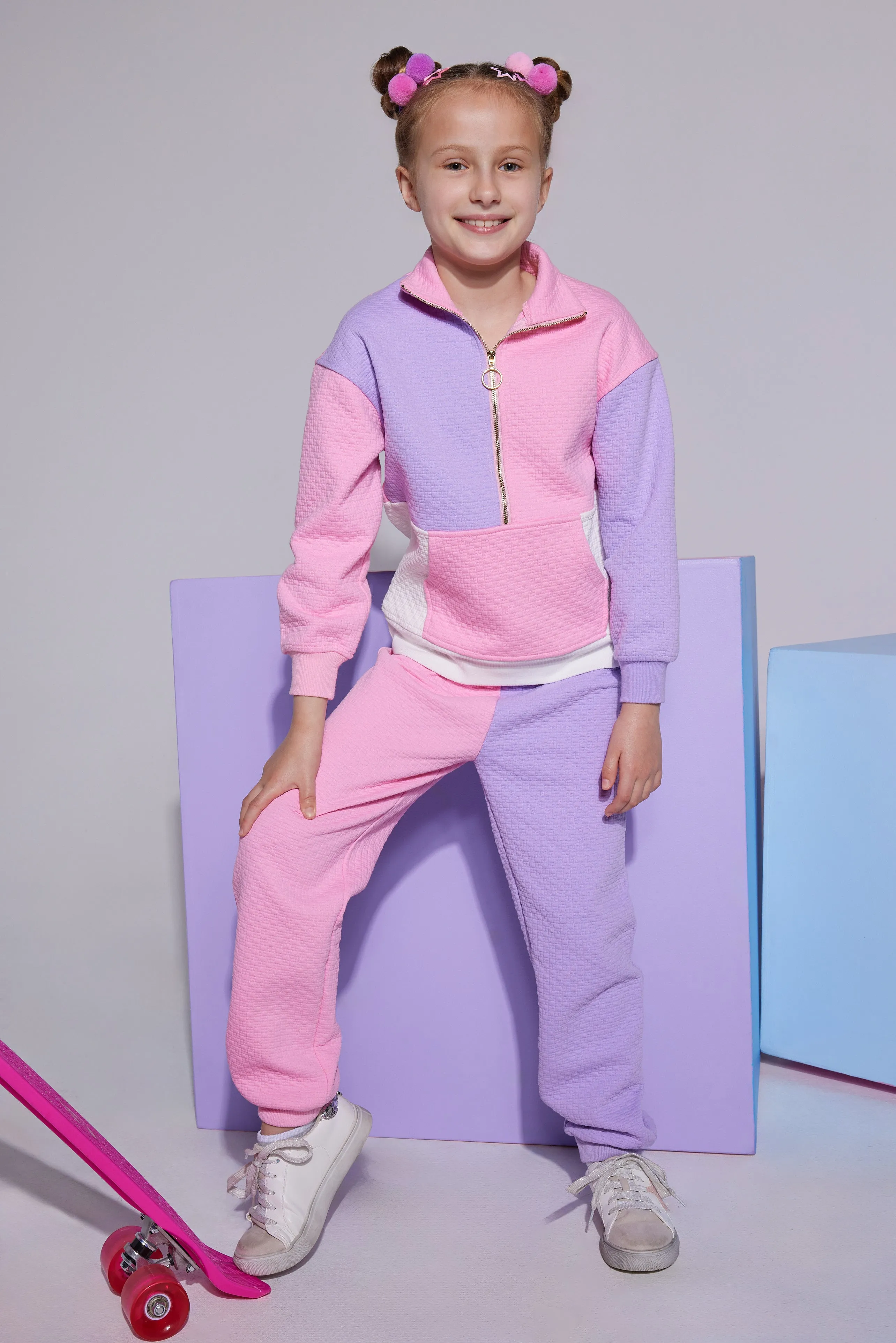 Color Block Jogger- Pink & Lilac
