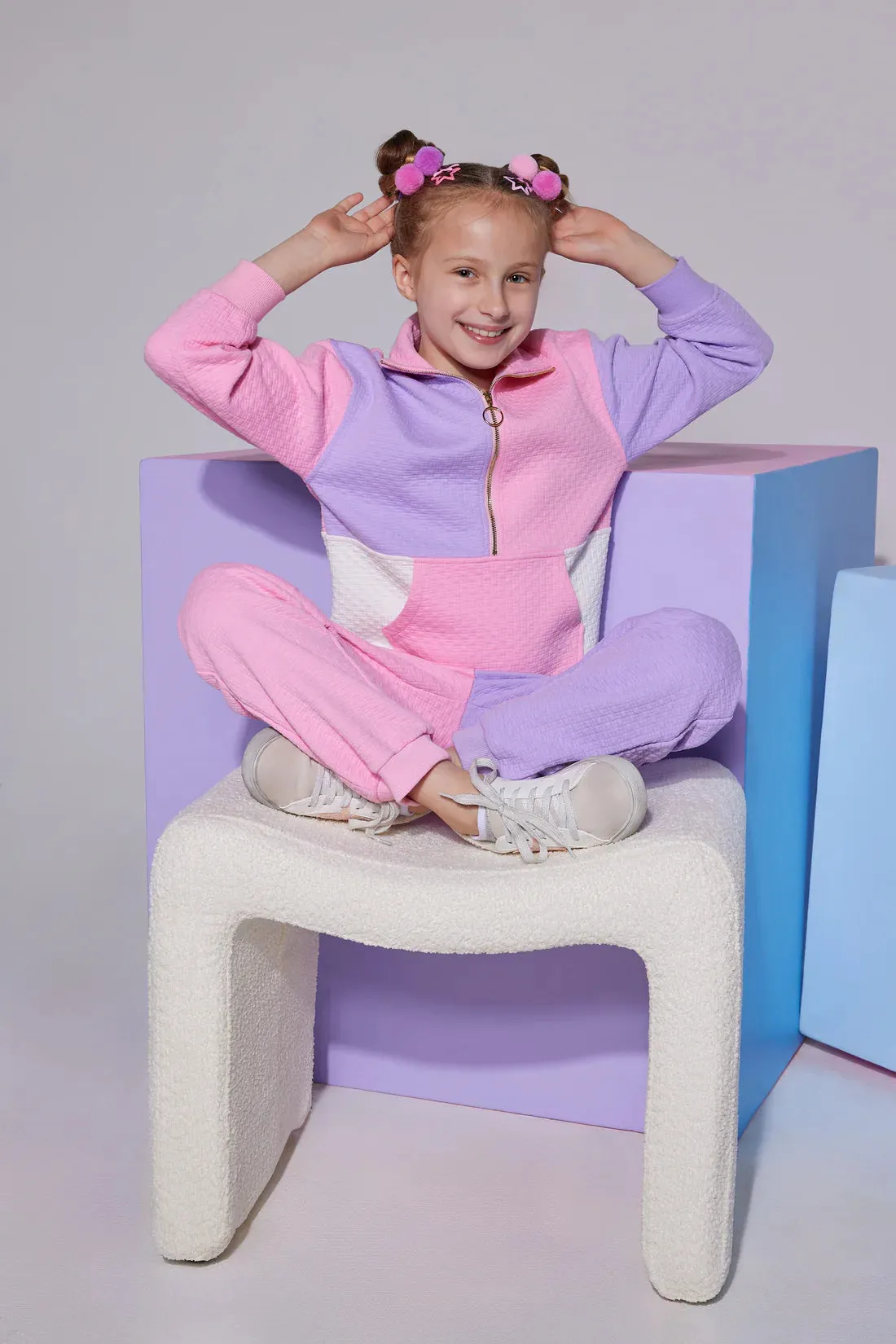 Color Block Jogger- Pink & Lilac