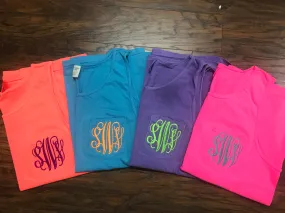 Comfort Colors Monogrammed Pocket Tank - Tank Top